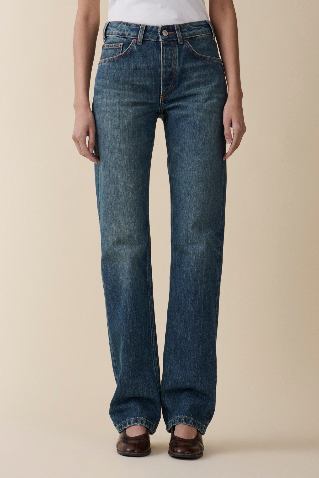 Jeanerica Sisla Mid Rise Straight Leg Jeans