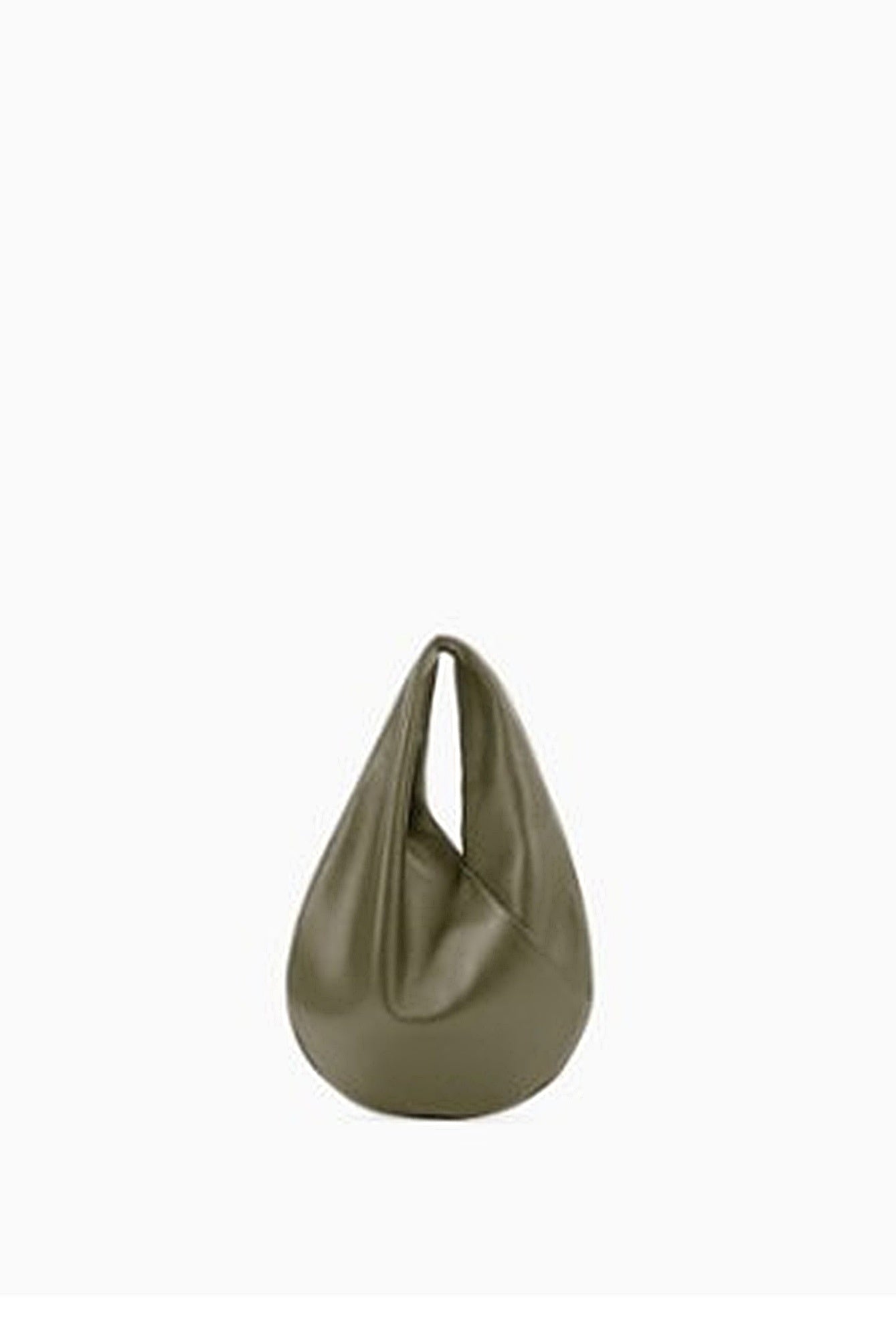Green handbag on a white background