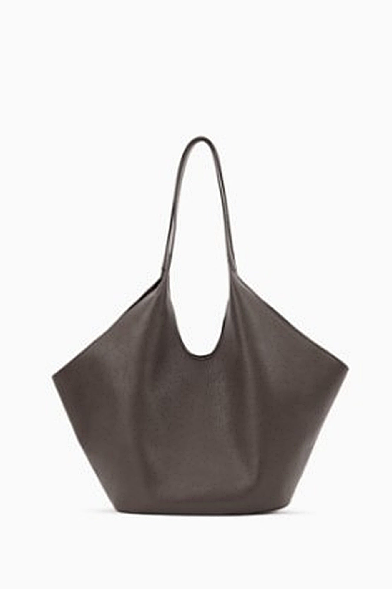 Brown handbag on a white background