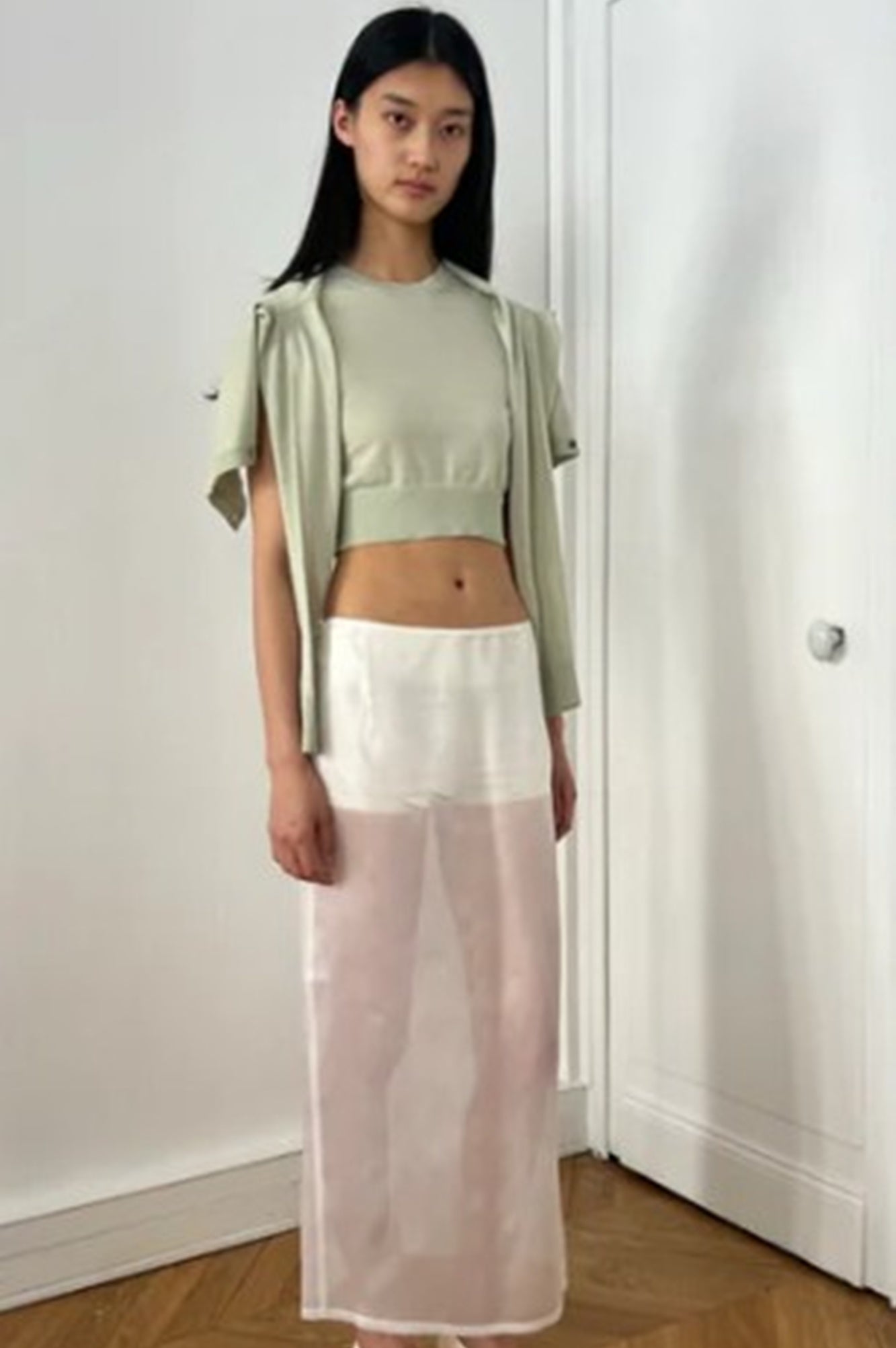 image of a model wearing the Alfie Twinset Top