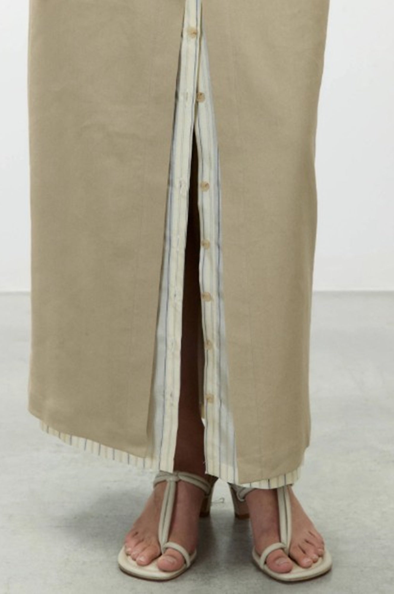 Alysi Linen Midi Skirt