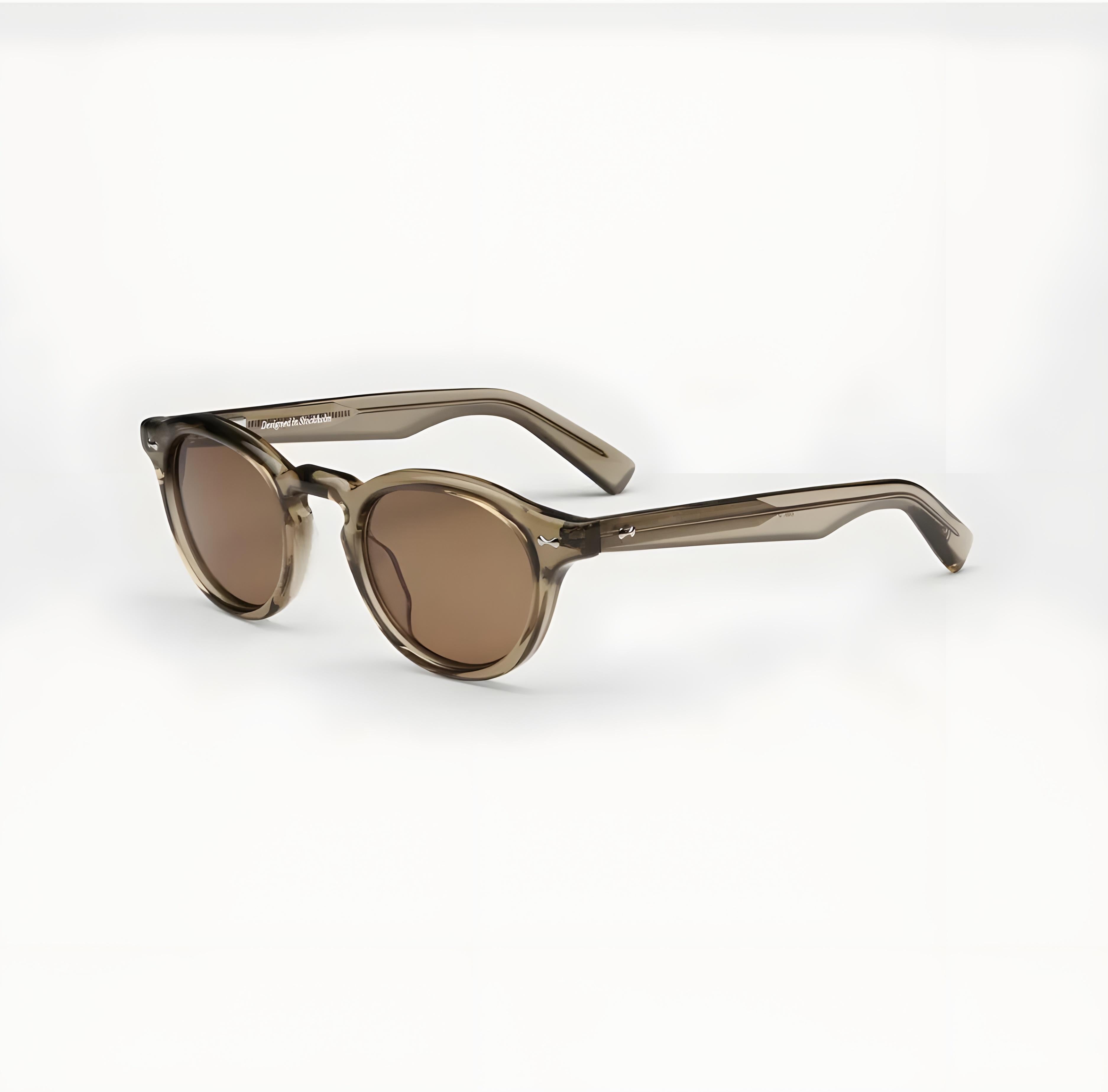 Brown sunglasses on a white background