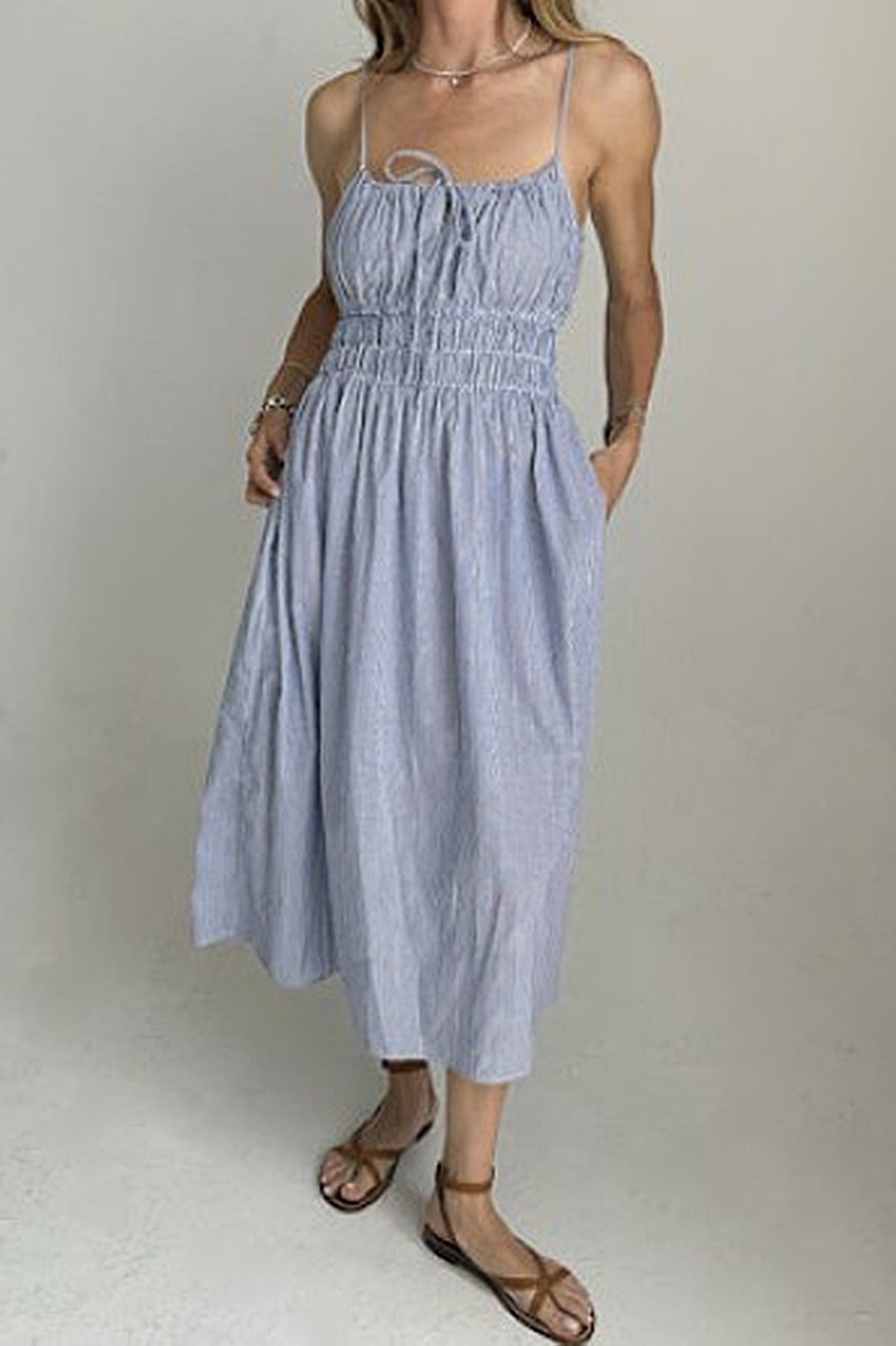 image of a woman wearing the Ciao Lucia Gabriela Dress
