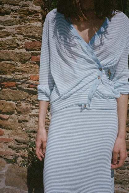 image of a woman wearing the Ciao Lucia Jorgie Cardigan