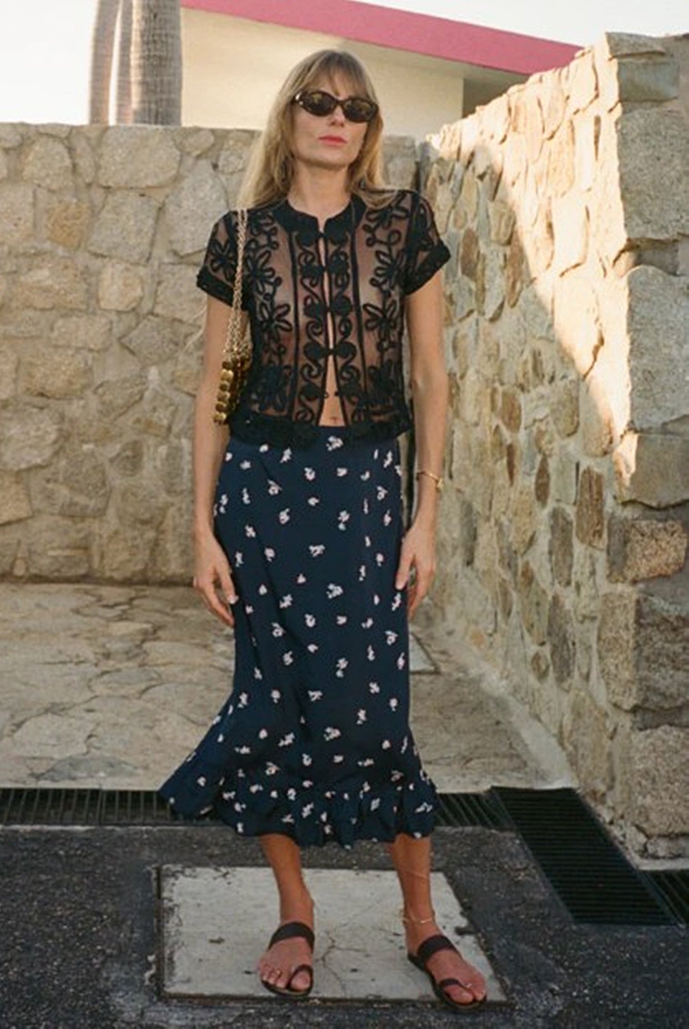 image of a model wearing the Ciao Lucia Lilura Skirt