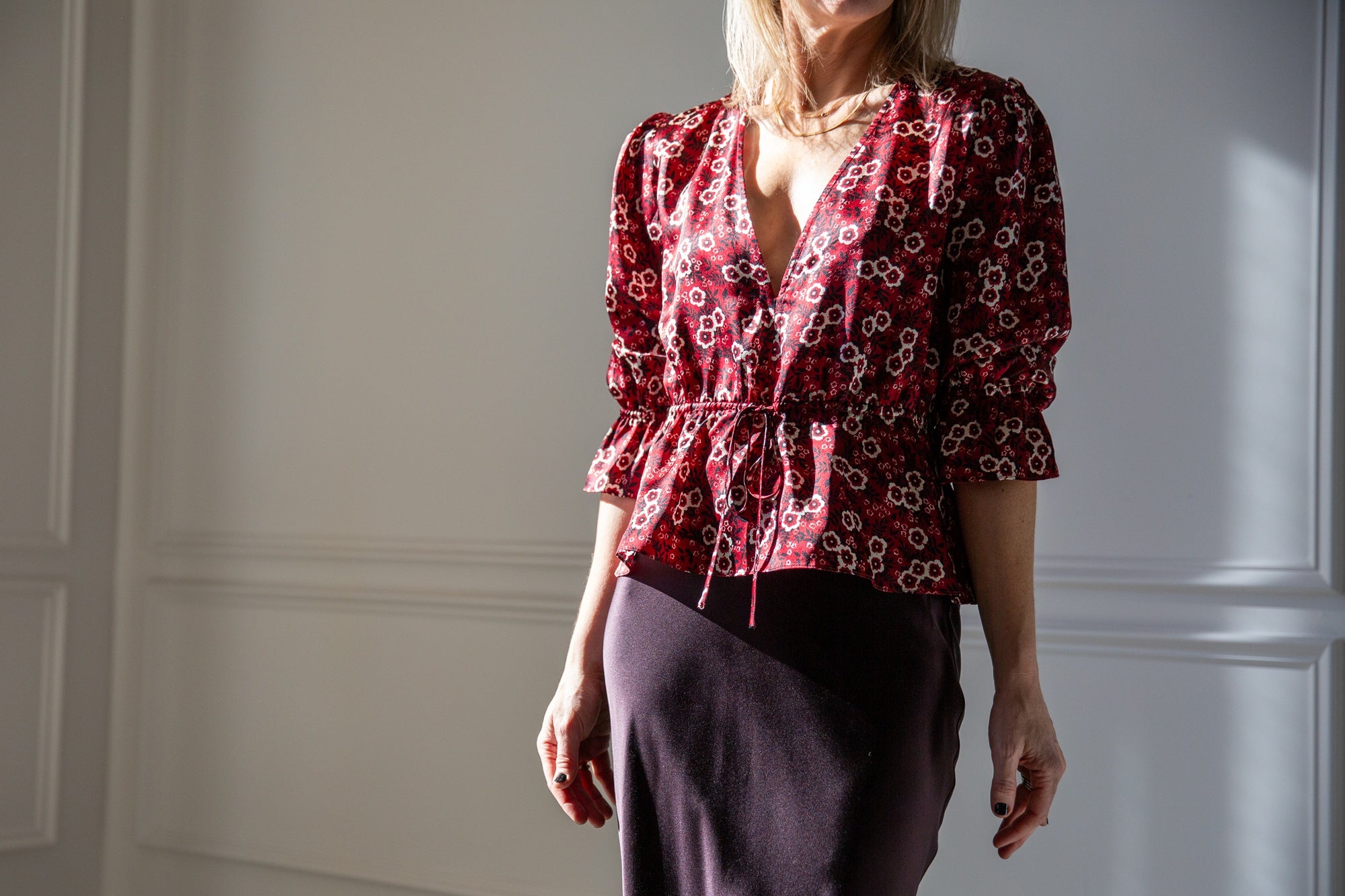 Sablyn Miranda B Scallop Trim Bias Cut Skirt