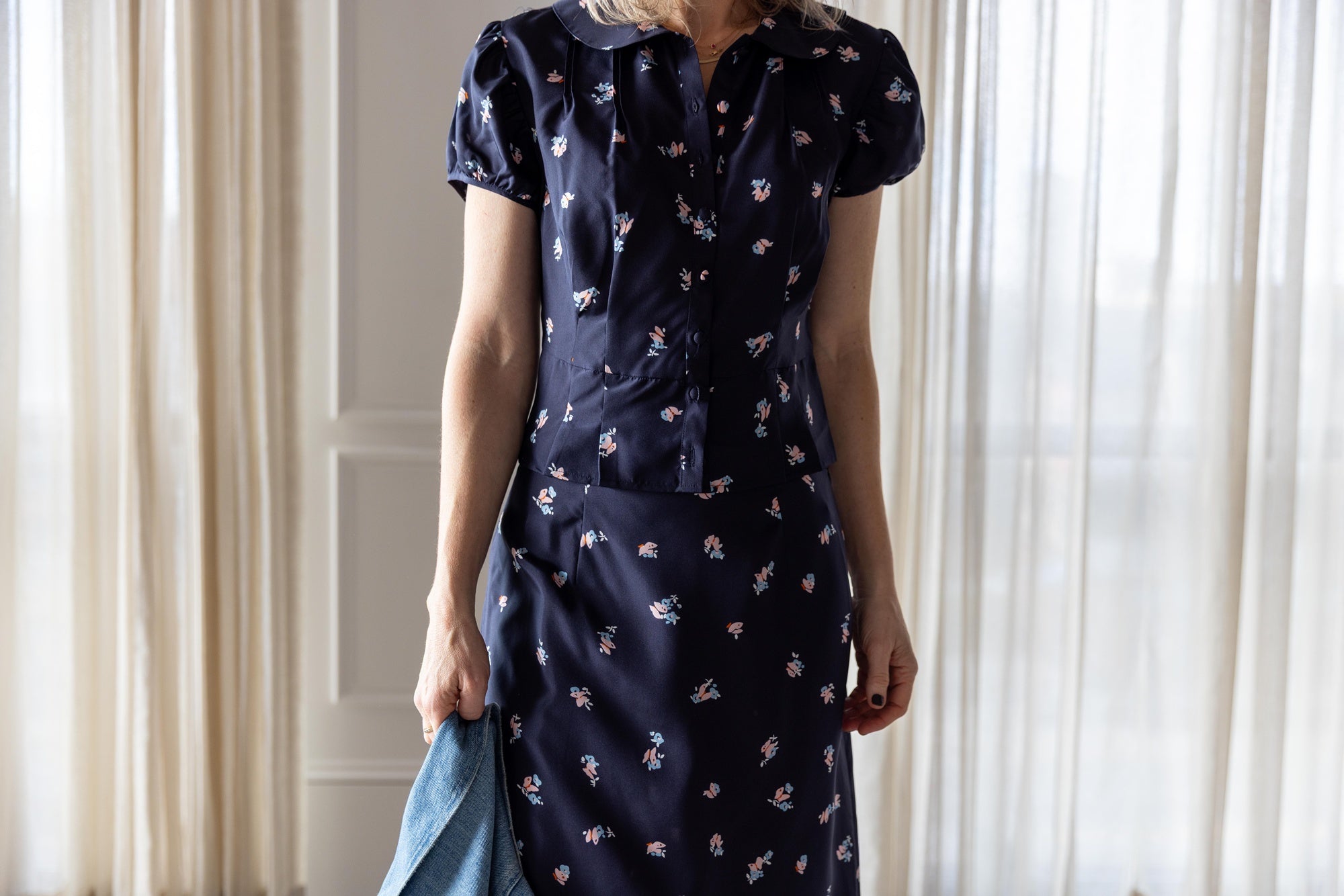 image of a woman wearing the Ciao Lucia Yvonne Top and lilura skirt