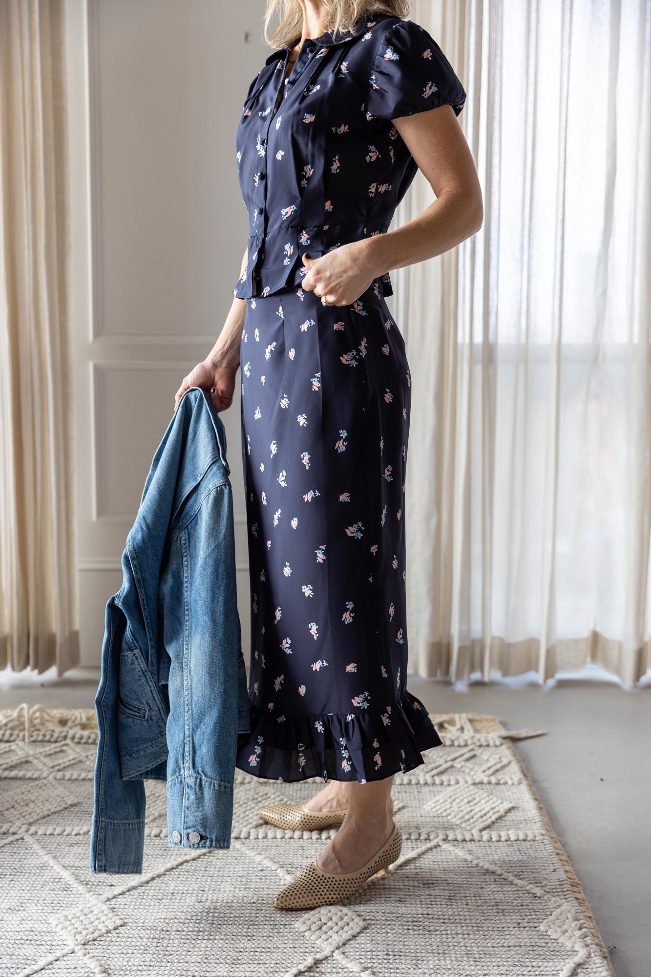 image of a woman wearing the Ciao Lucia Yvonne Top and lilura skirt