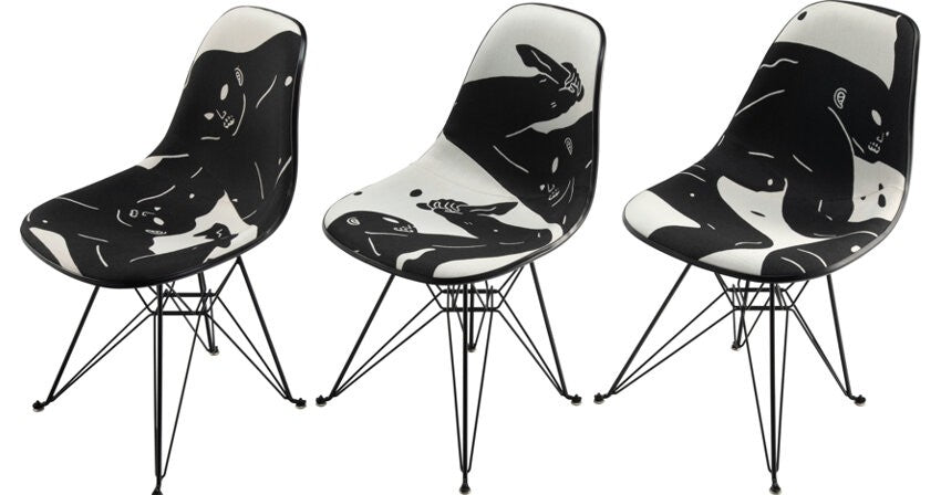 Cleon Peterson signed Chairs 3 of 30, Museum of Contemporary Art Denver