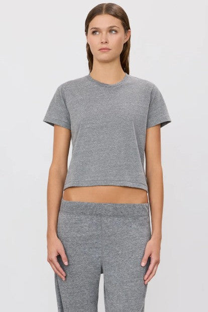 Eterne Short Sleeve Boxy Tee, Dark Grey