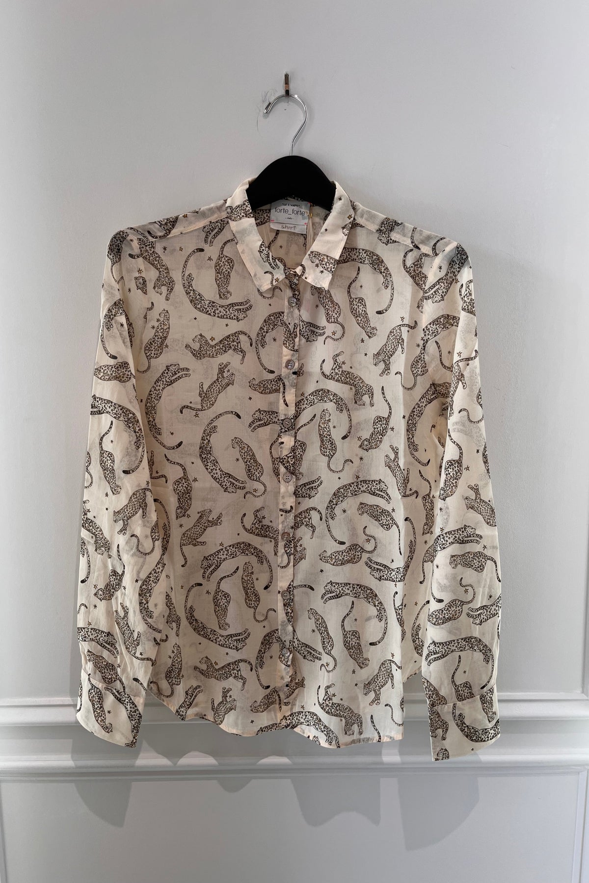 Forte Forte Royal Leopard Print Cotton/Silk Voile Shirt