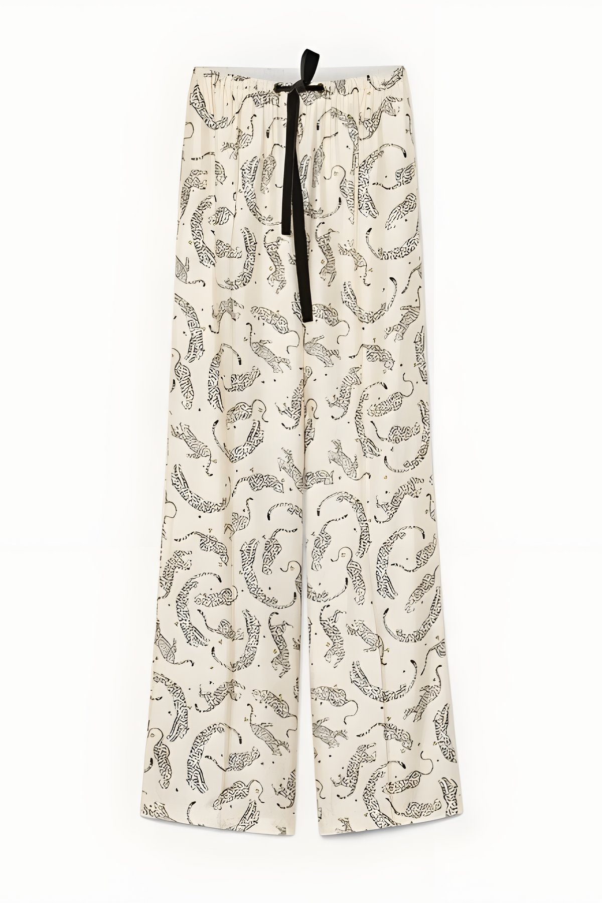 Forte Forte Royal Leopard Print Satin Drawstring Pants