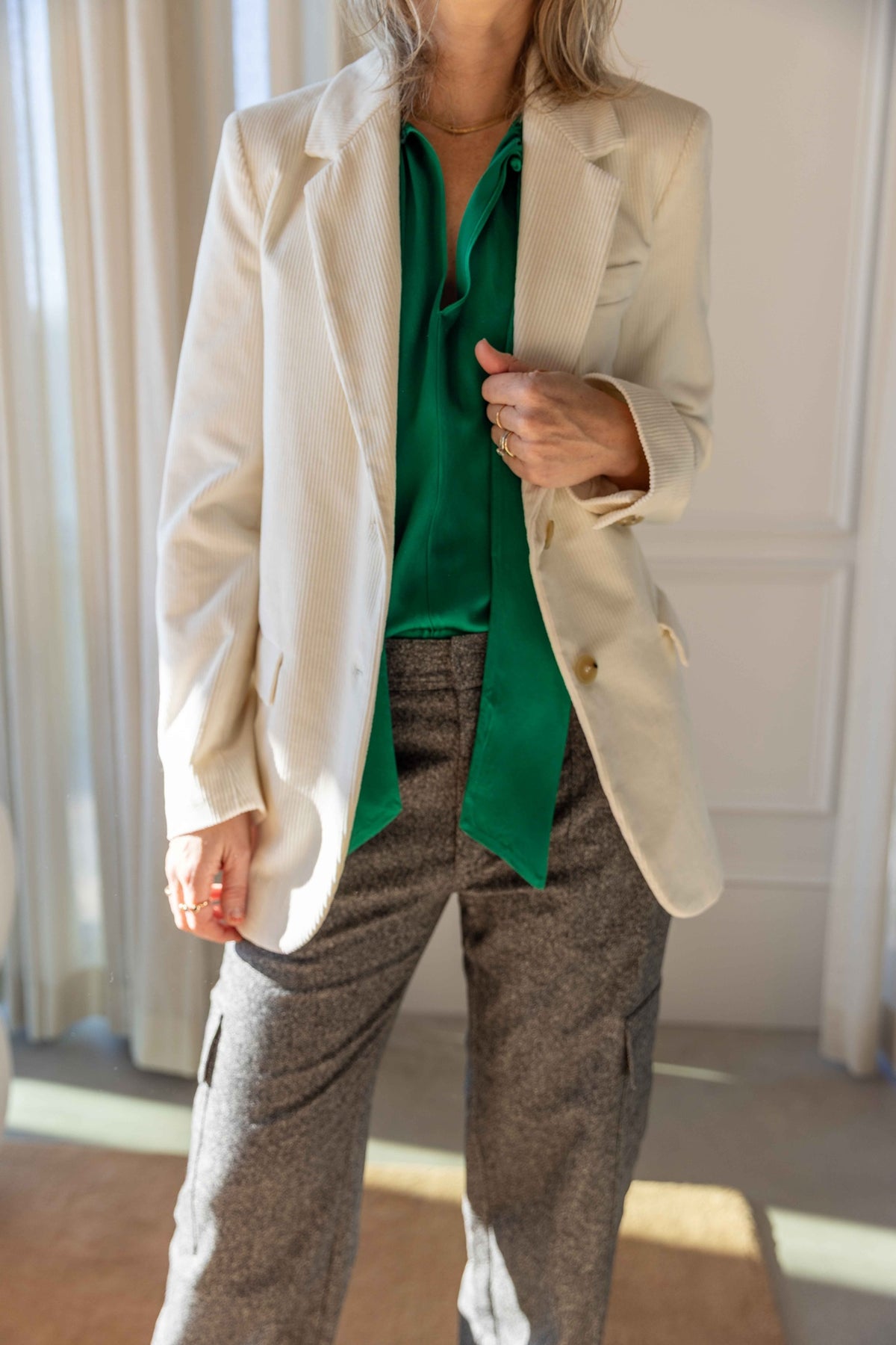 Forte Forte Silk Satin Lavallière Top