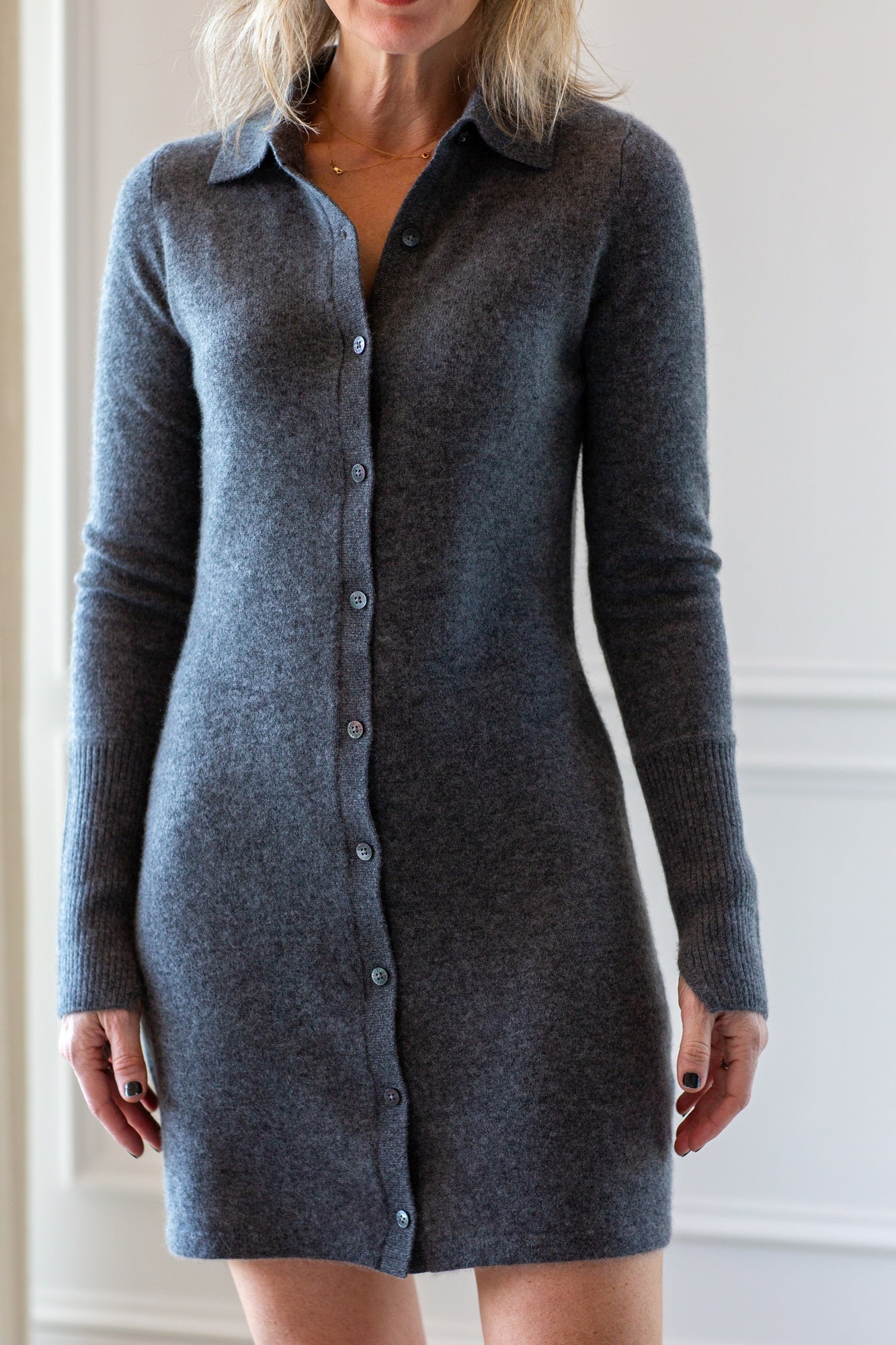 model wearing the Guest in Residence mini showtime dress