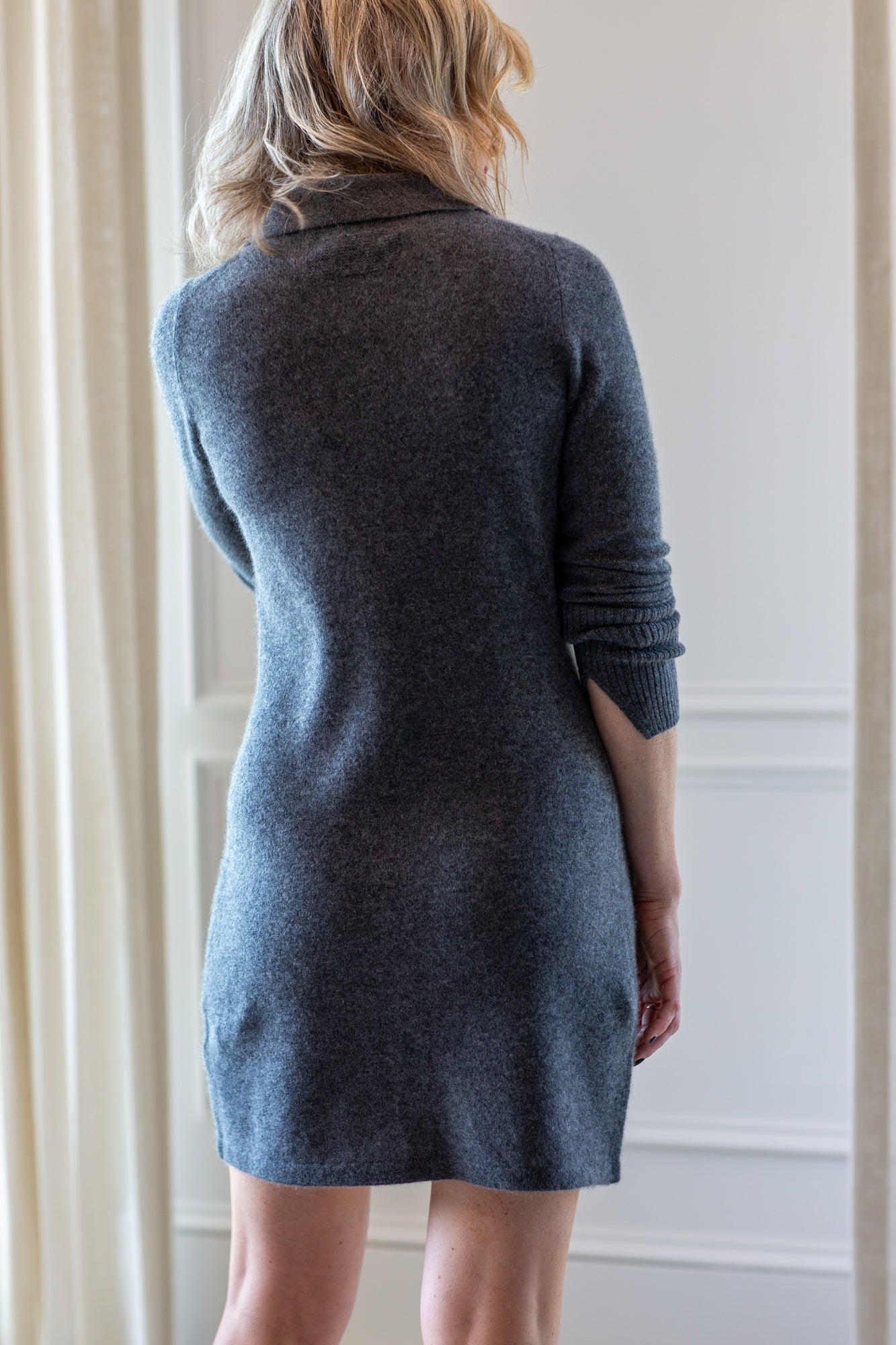 back image of a model wearing the Guest in Residence mini showtime dress