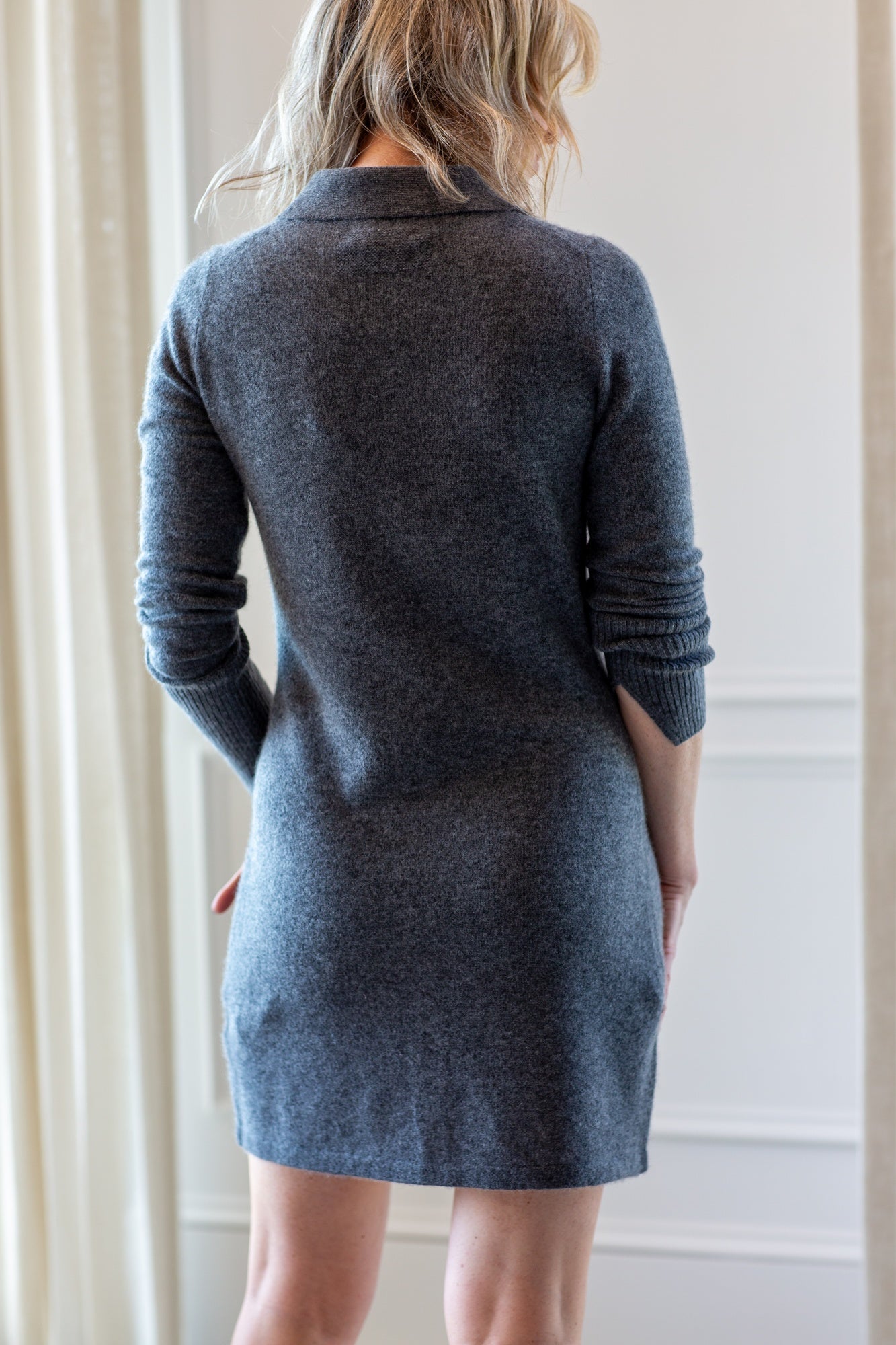 back image of a model wearing the Guest in Residence mini showtime dress