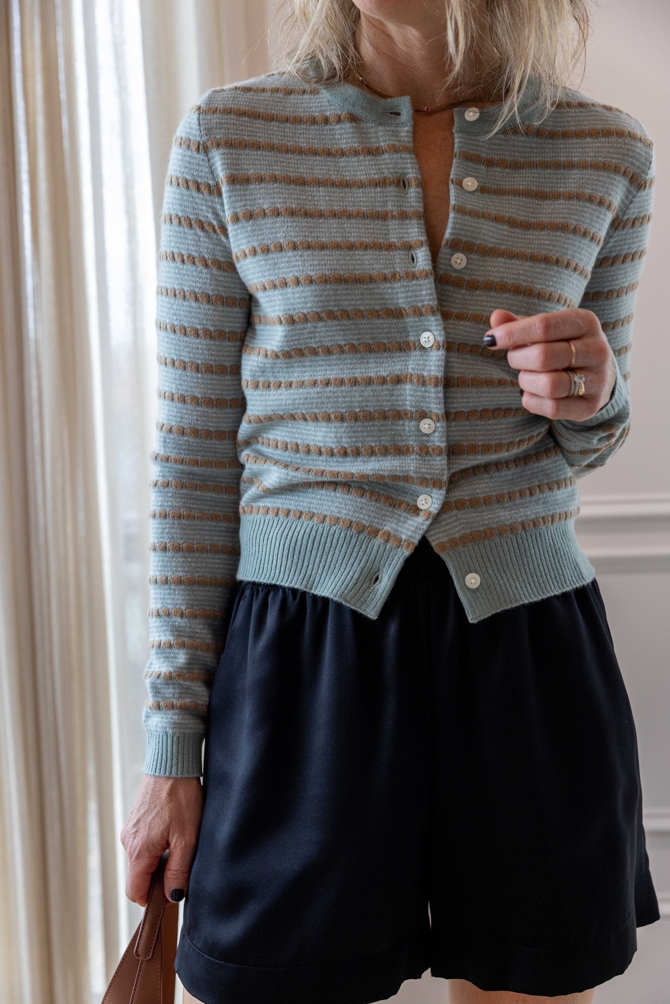 Guest in Residence Pebble Stripe Jane Cardigan