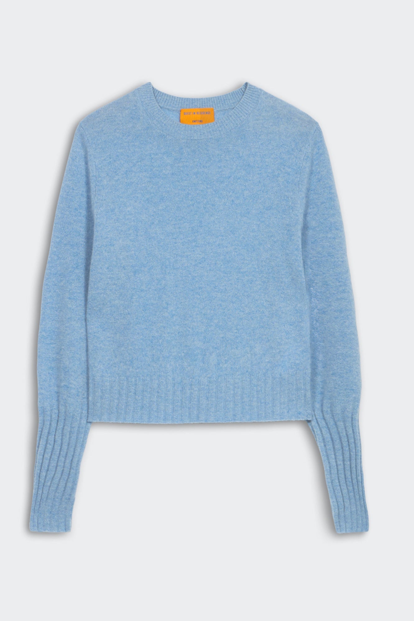 Blue sweater on a white background