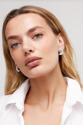 Heaven Mayhem Crush Earrings-Silver