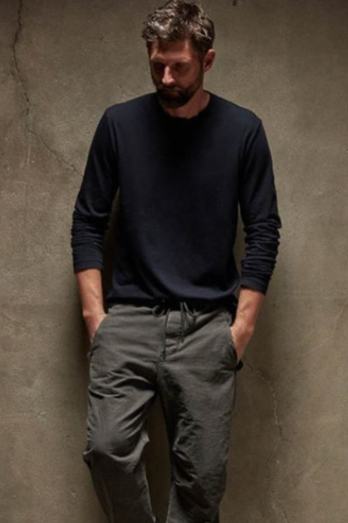 James Perse Long Sleeve Crew Deep