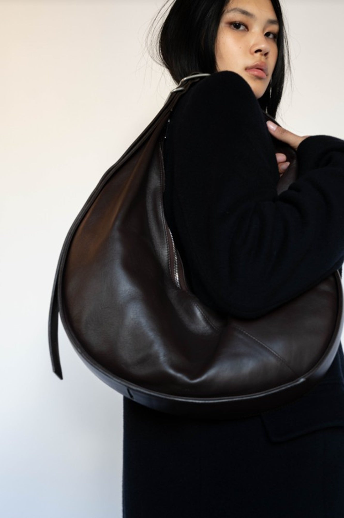 image of the janessa leone bowe bag in black