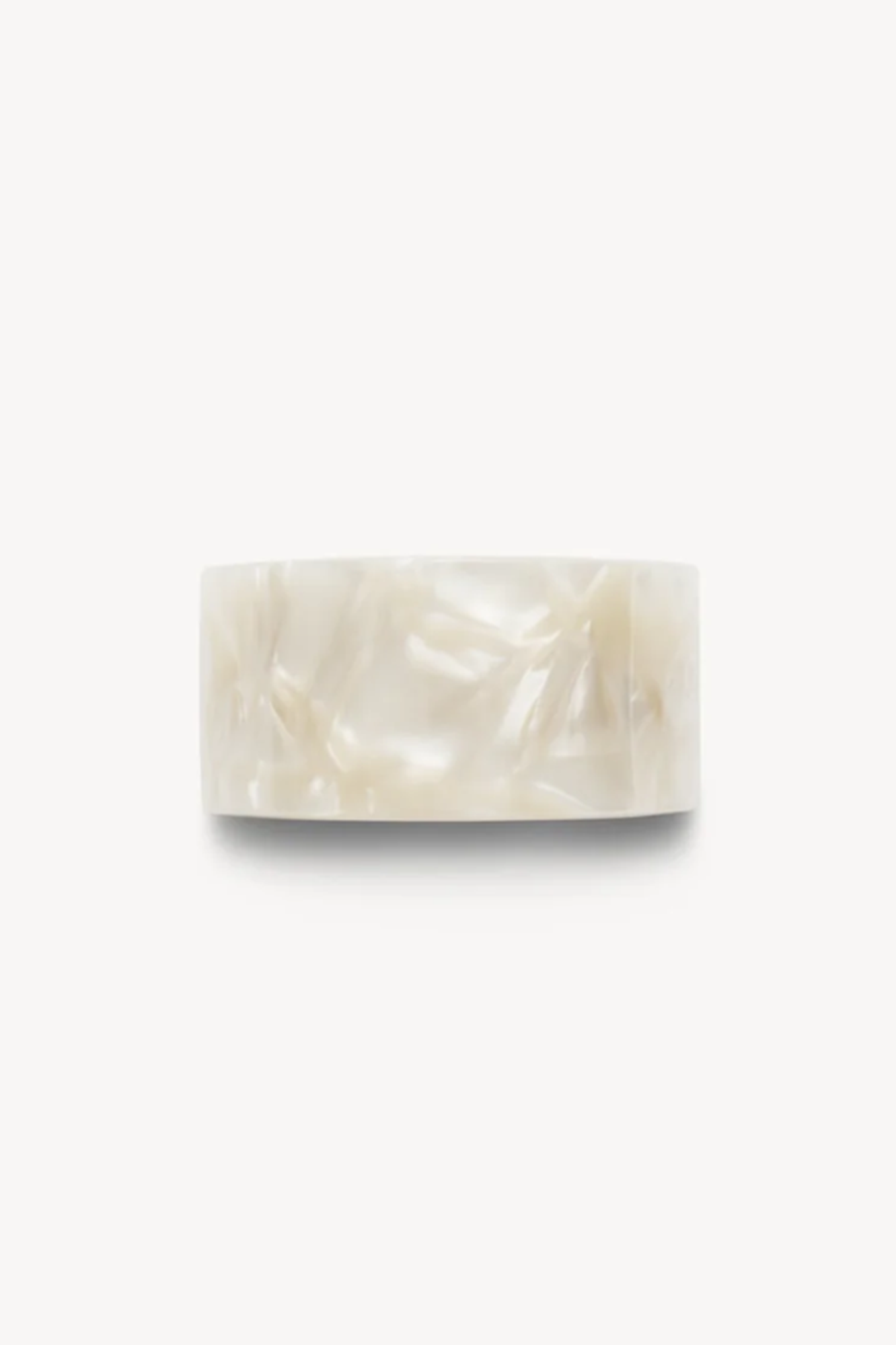 white shell marble french pony barrette on a white background