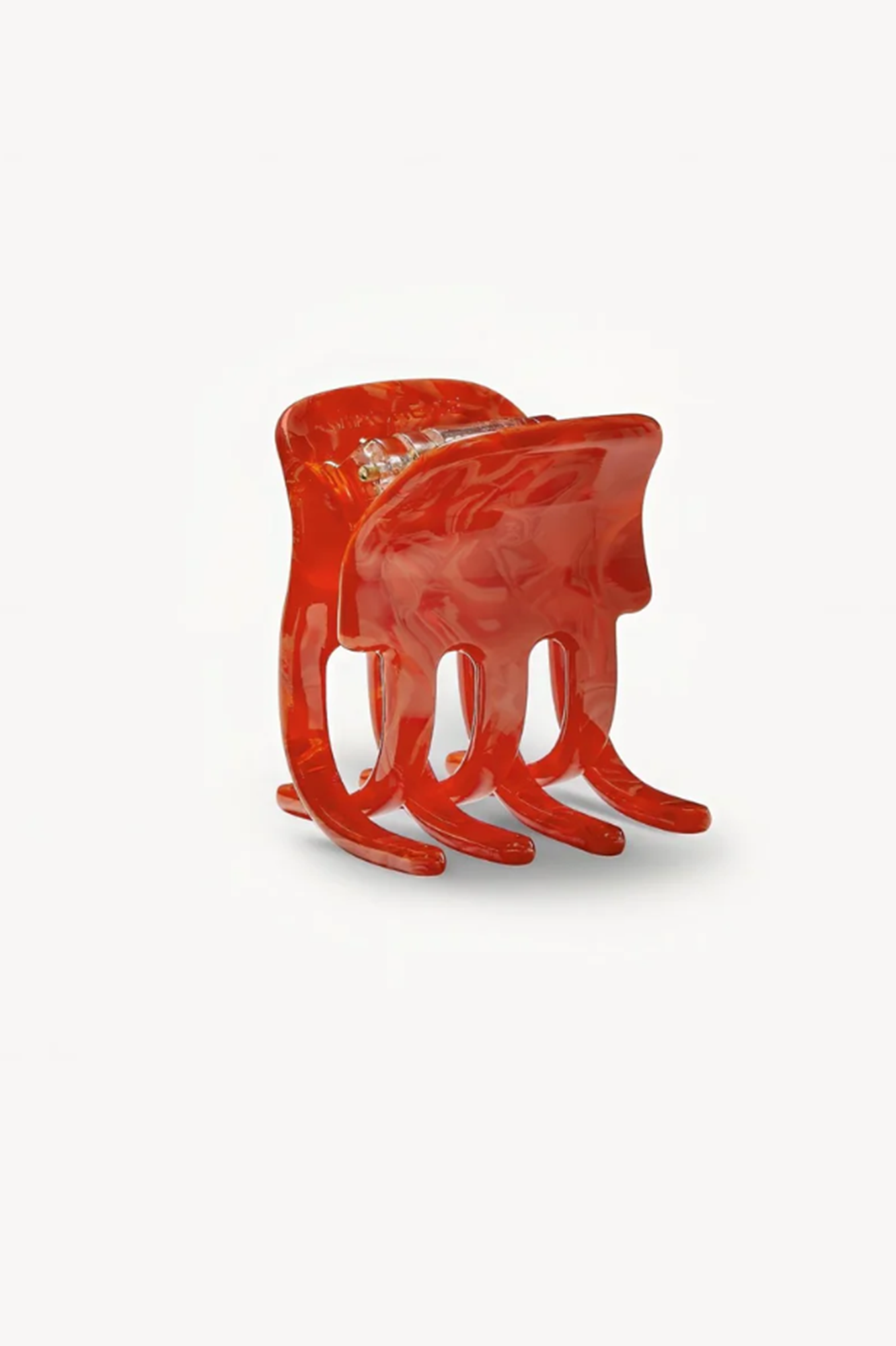 Poppy or Red hair clip or claw on a white background