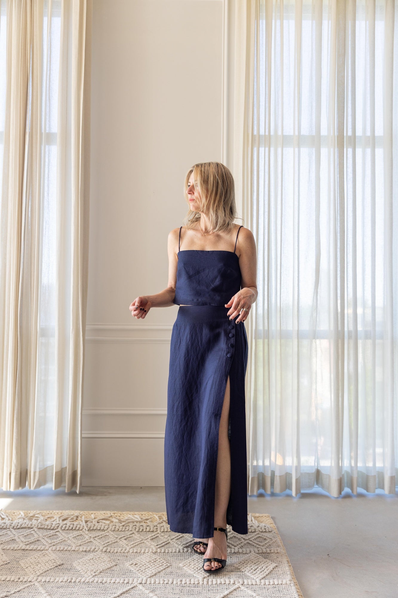 Onia High Slit Maxi Skirt