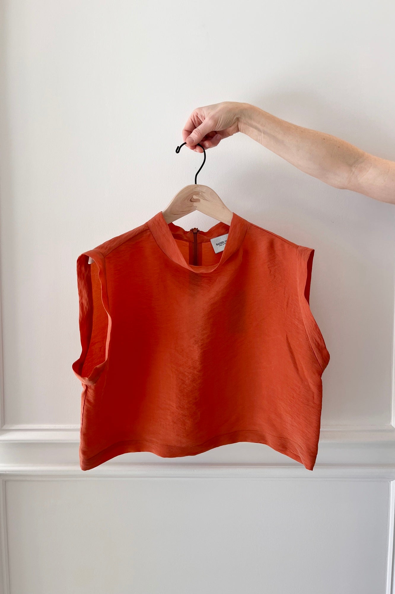 image of the Rachel Comey Bacchus Top in Poppy