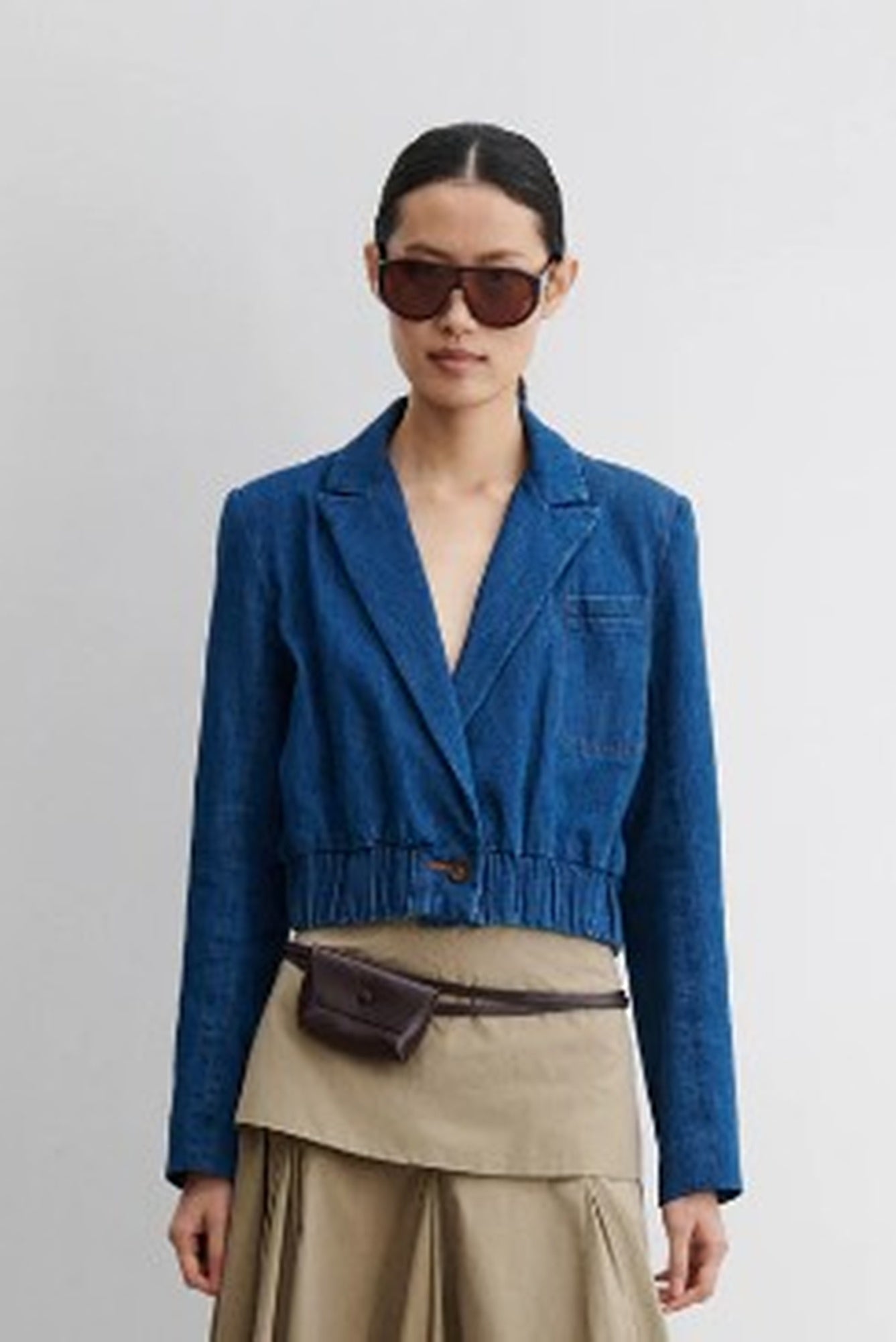 image of a model wearing the Rachel Comey Grain Jacket