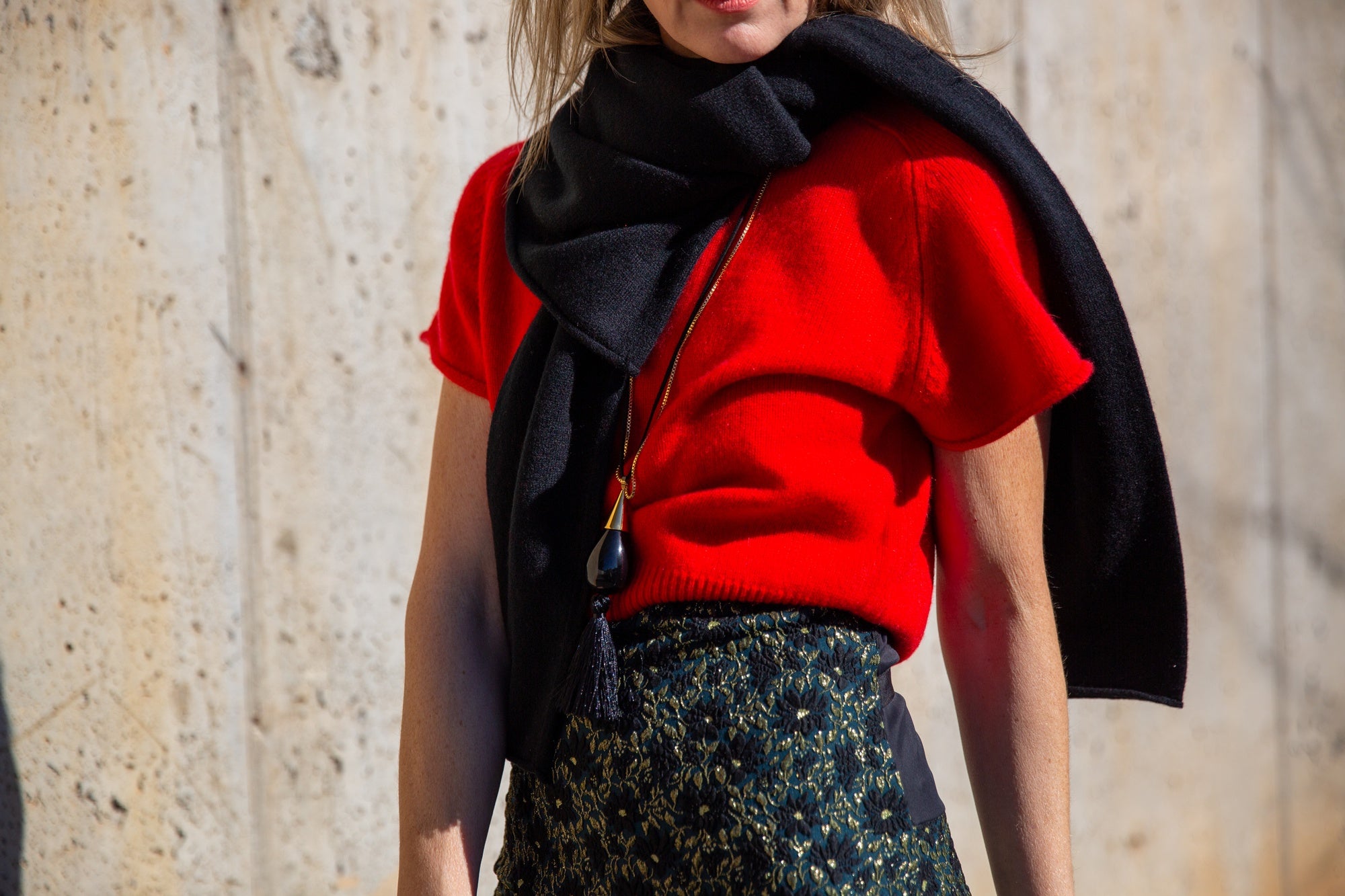 Sablyn Jones Saddle Raglan Short Sleeve Sweater