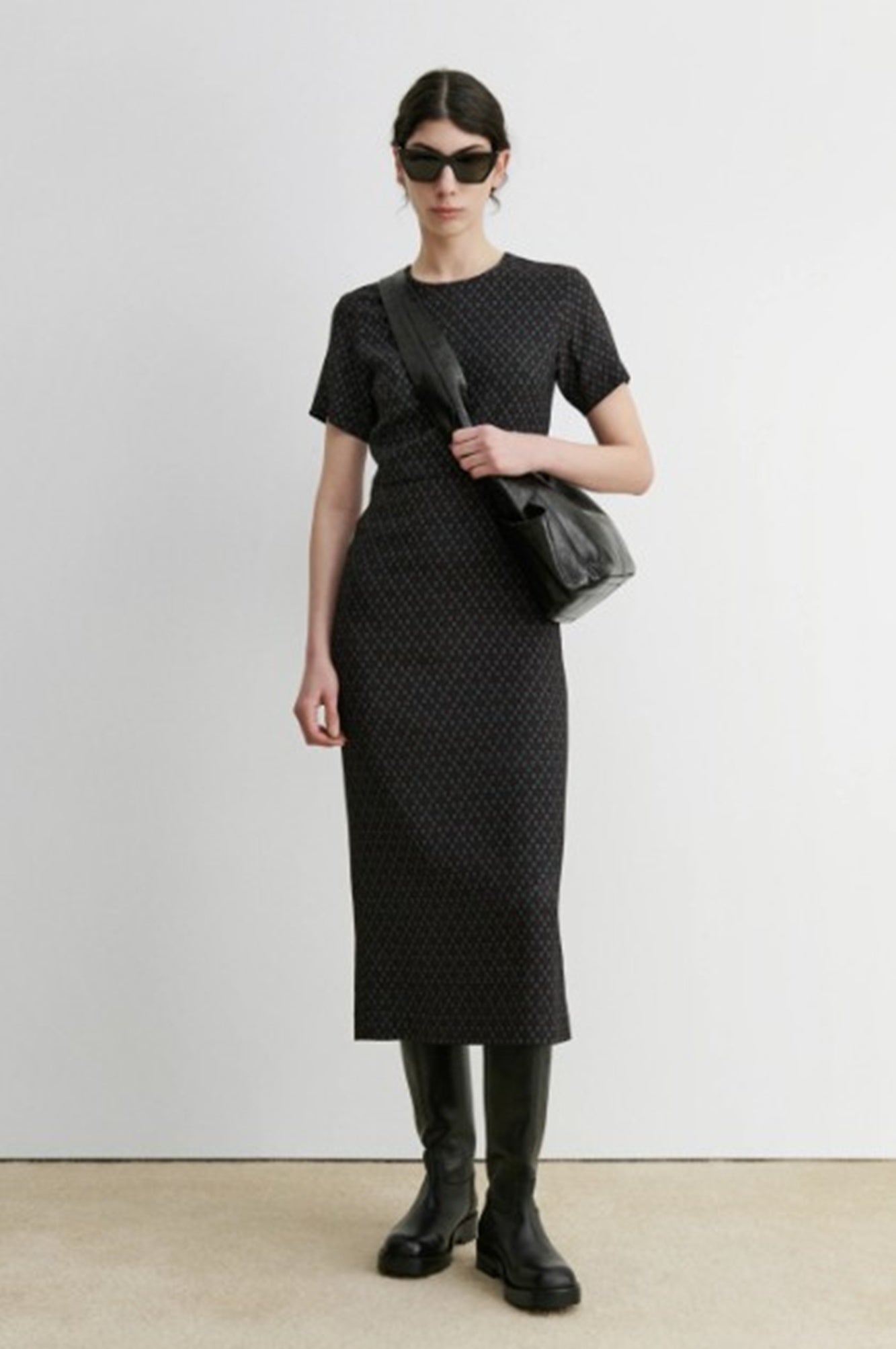 model wearing the rachel comey yanet dress
