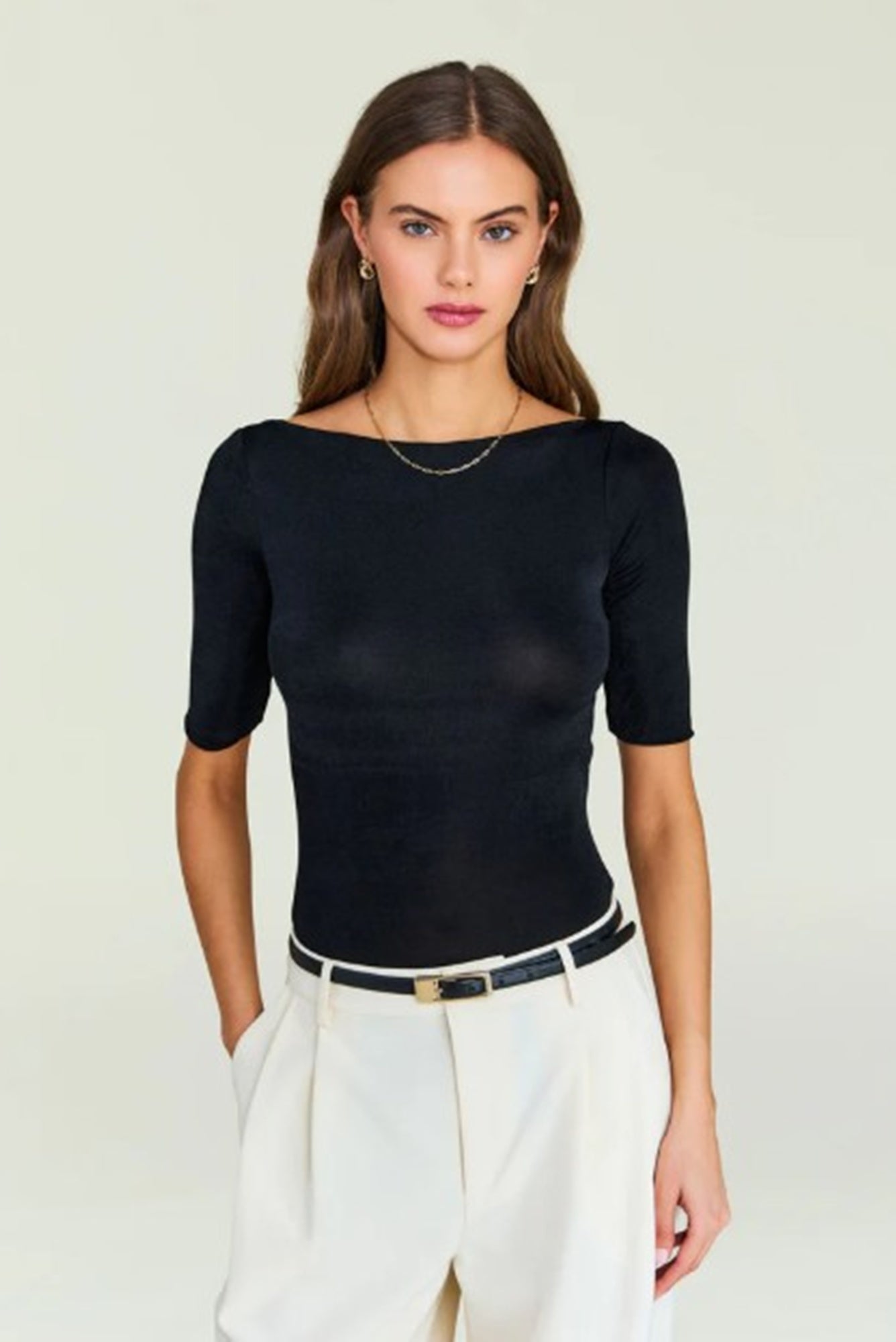 image of a model wearing the Seroya Panna Bodysuit