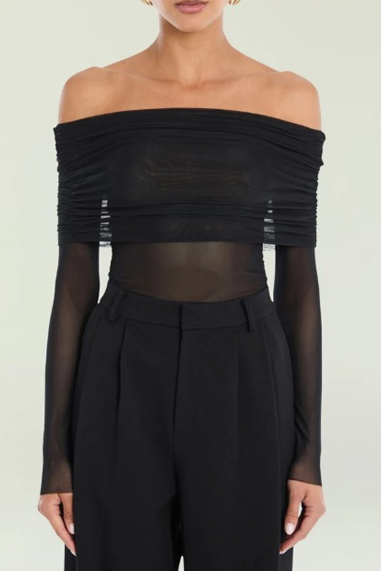 image of a model wearing the seroya rosa top