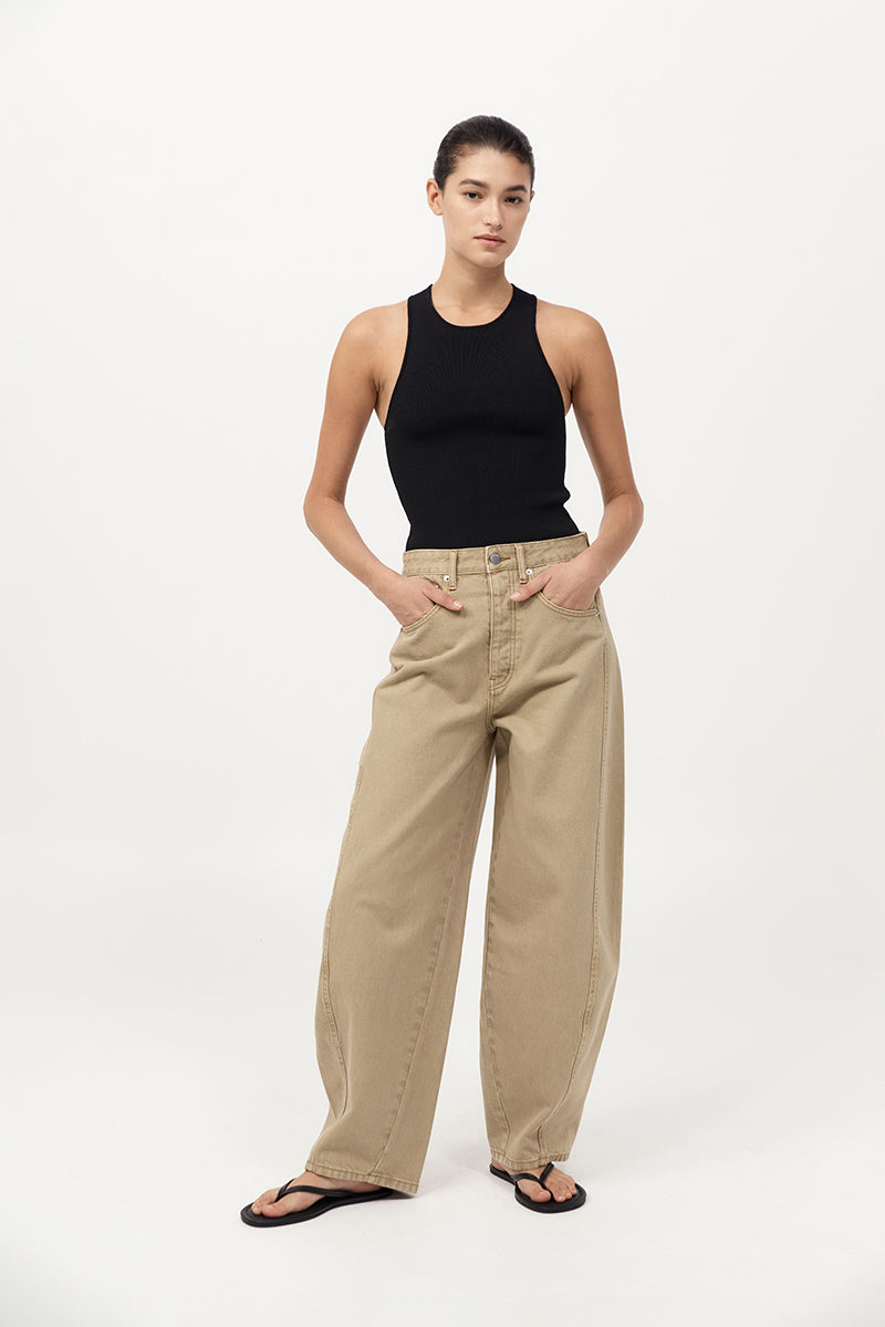 St Agni Sculpted Knit Black Top