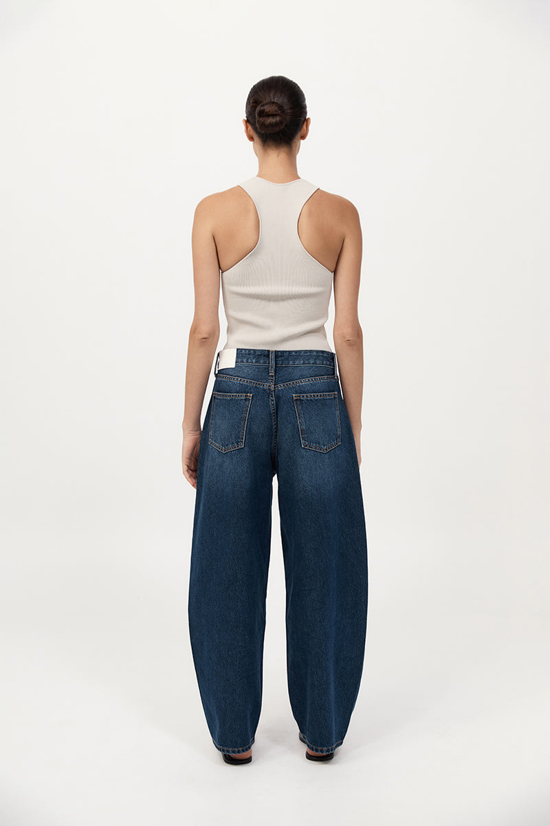 St Agni Sculpted Knit Silver Top