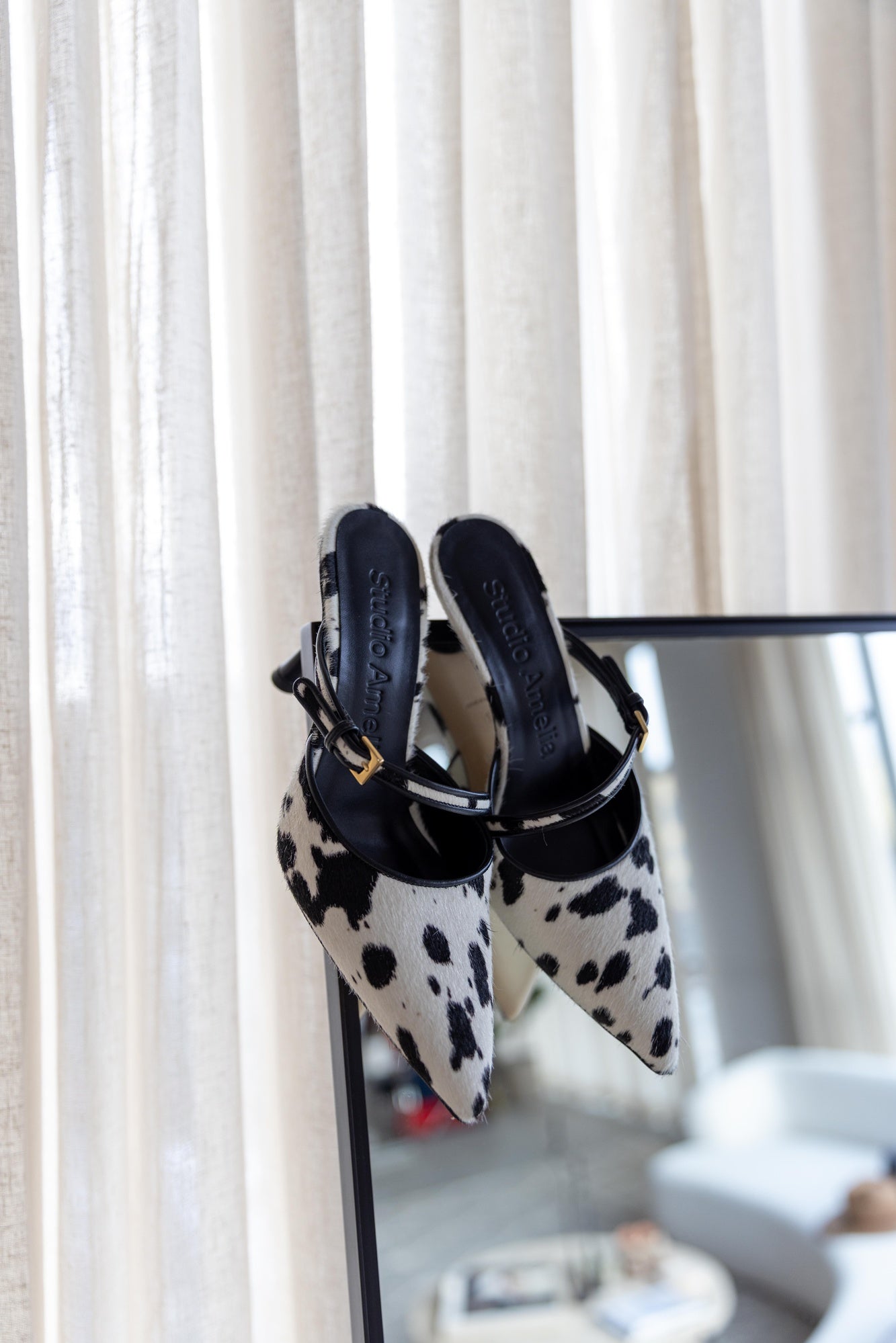 image of the Studio Amelia Alto Cow Mules