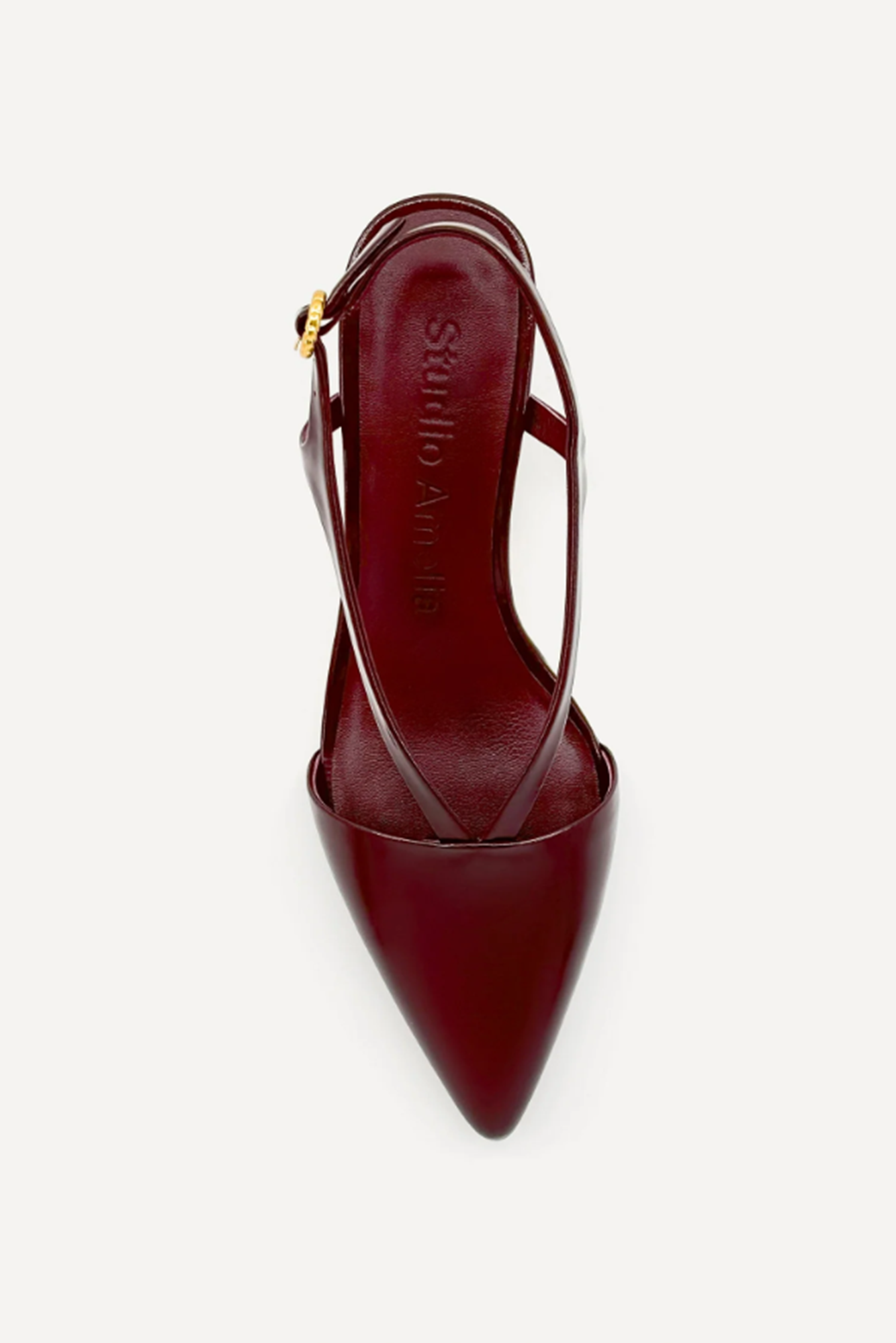 Top view of sudio amelia burgundy halo 50