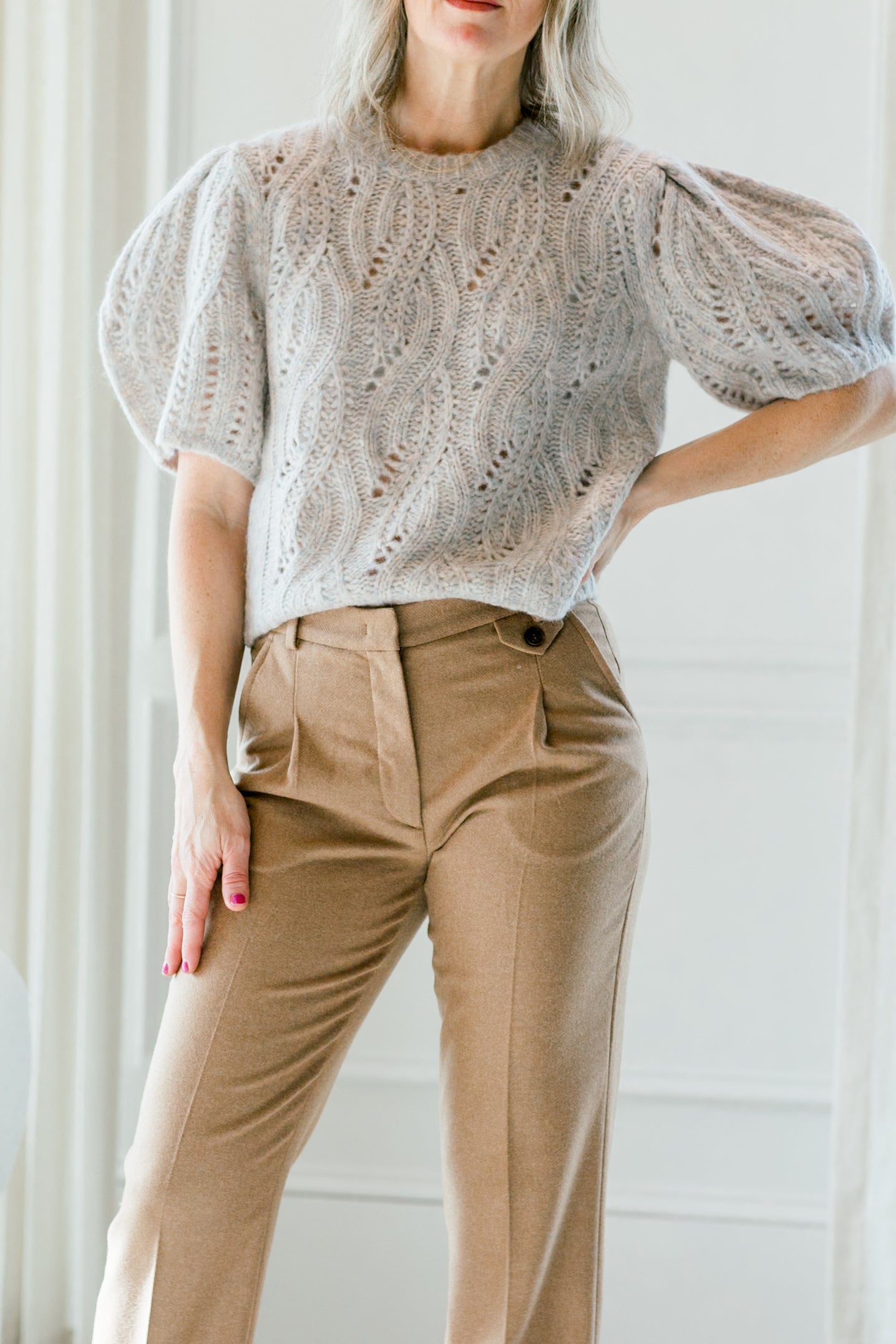 image of a woman wearing the garment mitch pants