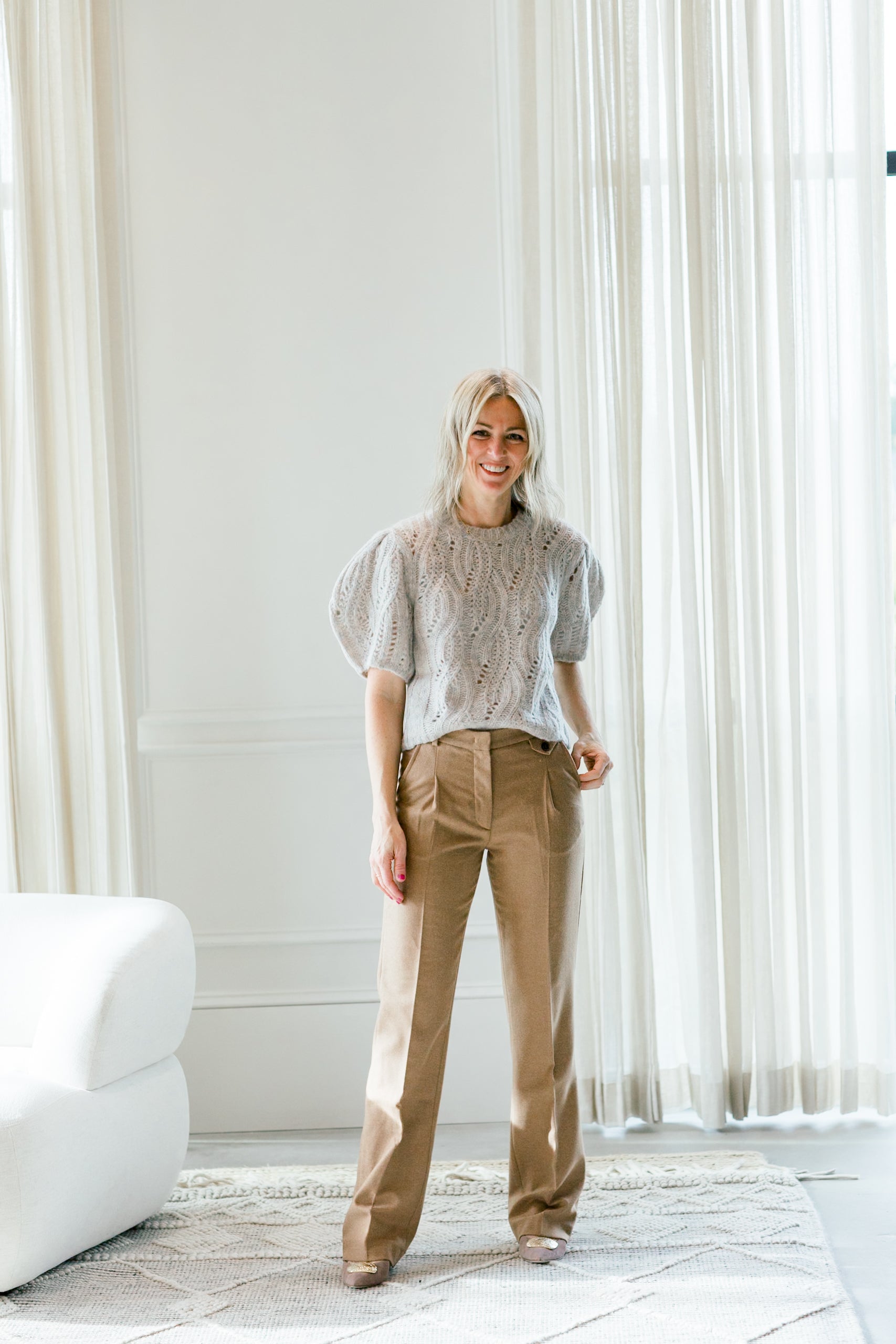 image of a woman wearing the garment valentina sweater