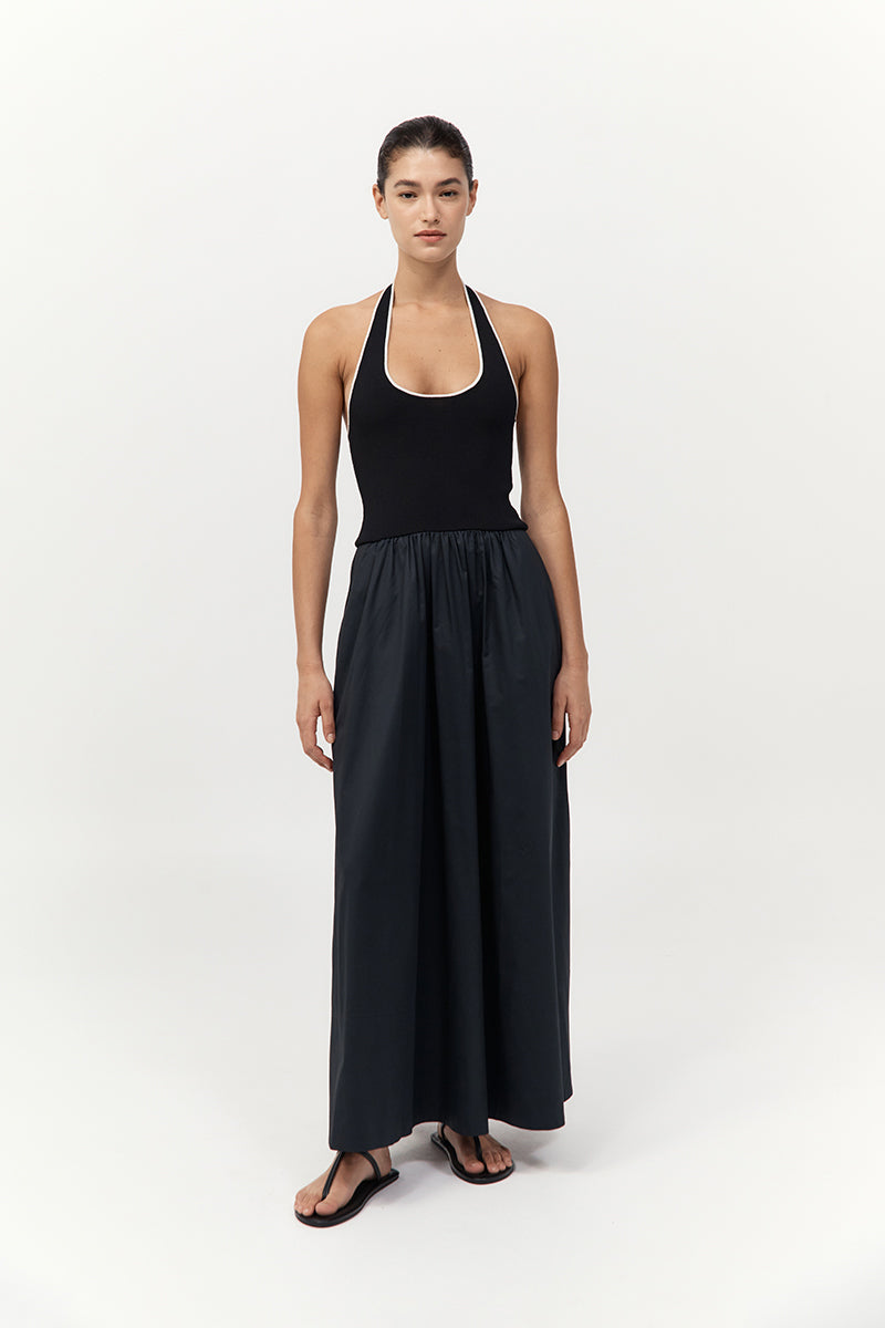 St Agni Halter Gathered Dress