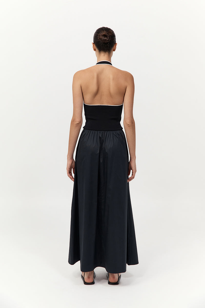 St Agni Halter Gathered Dress
