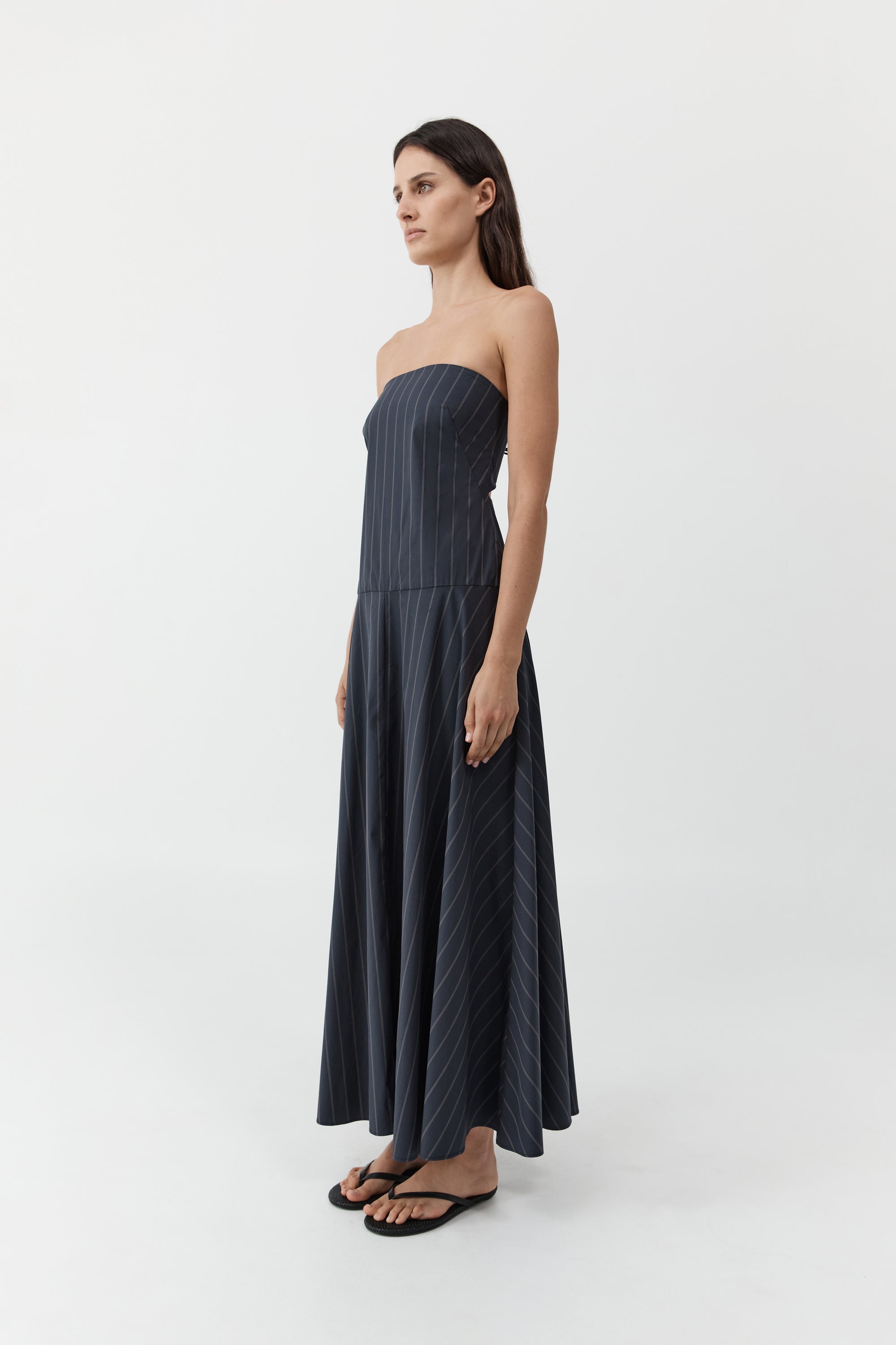 St Agni Strapless Rouleau Dress