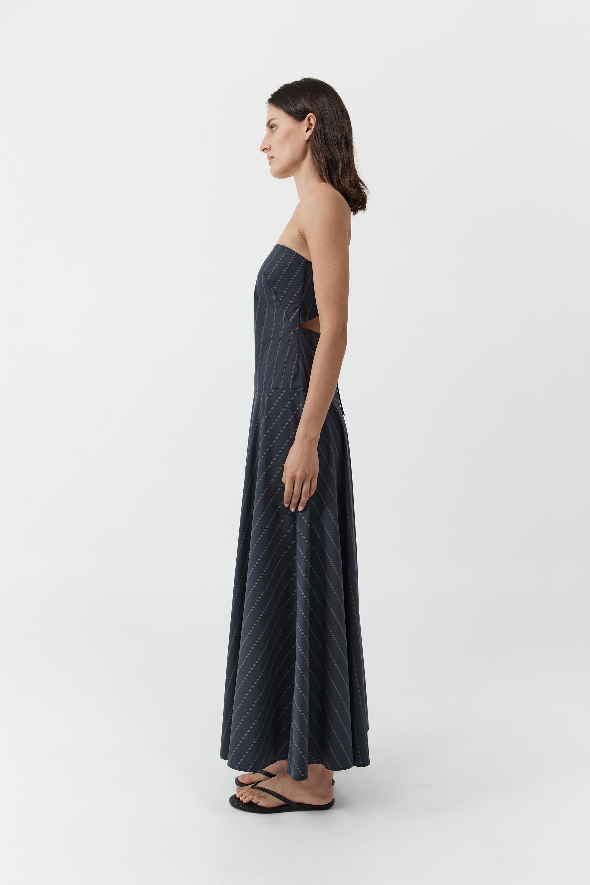St Agni Strapless Rouleau Dress