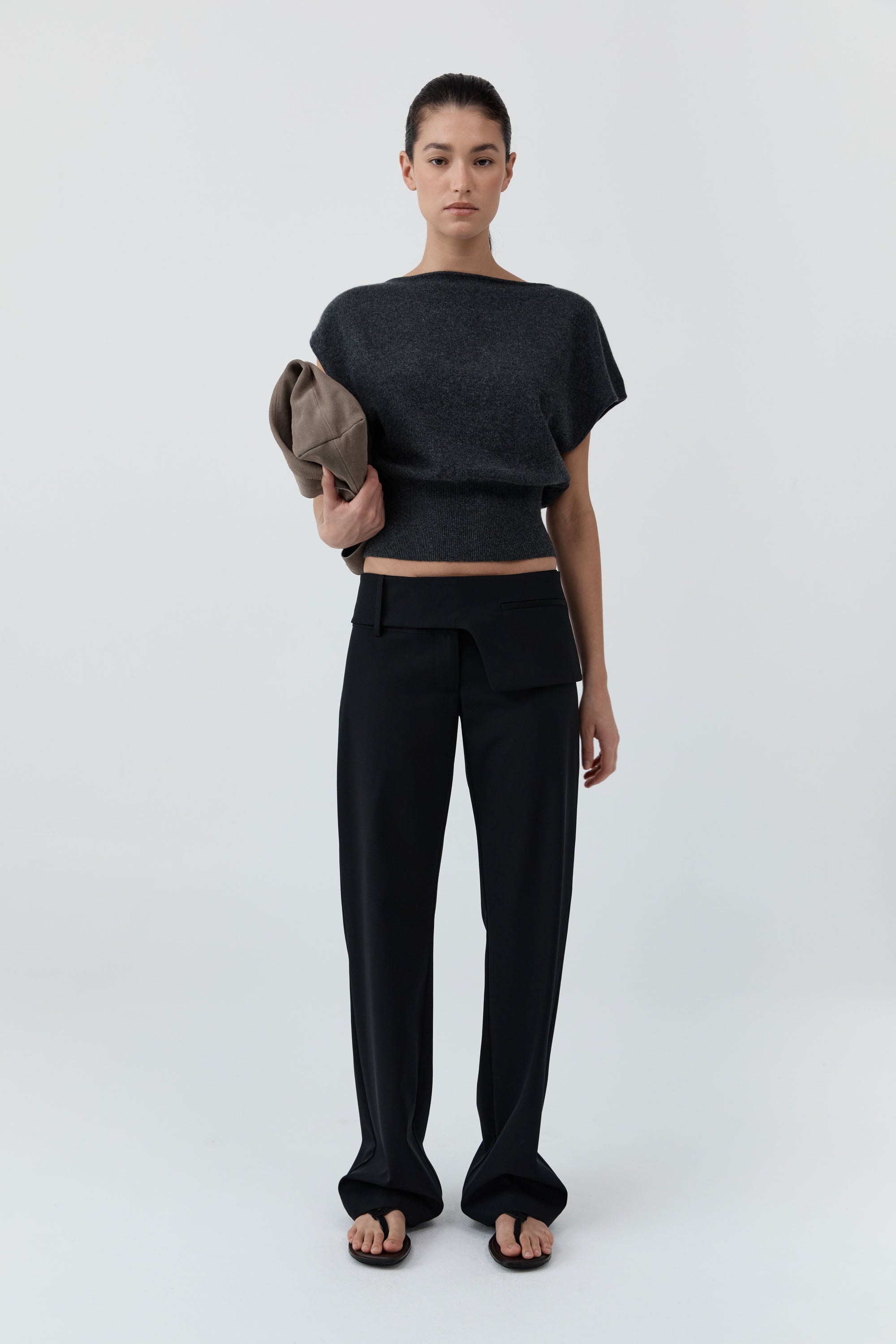 St Agni Cashmere Asymmetrical Top