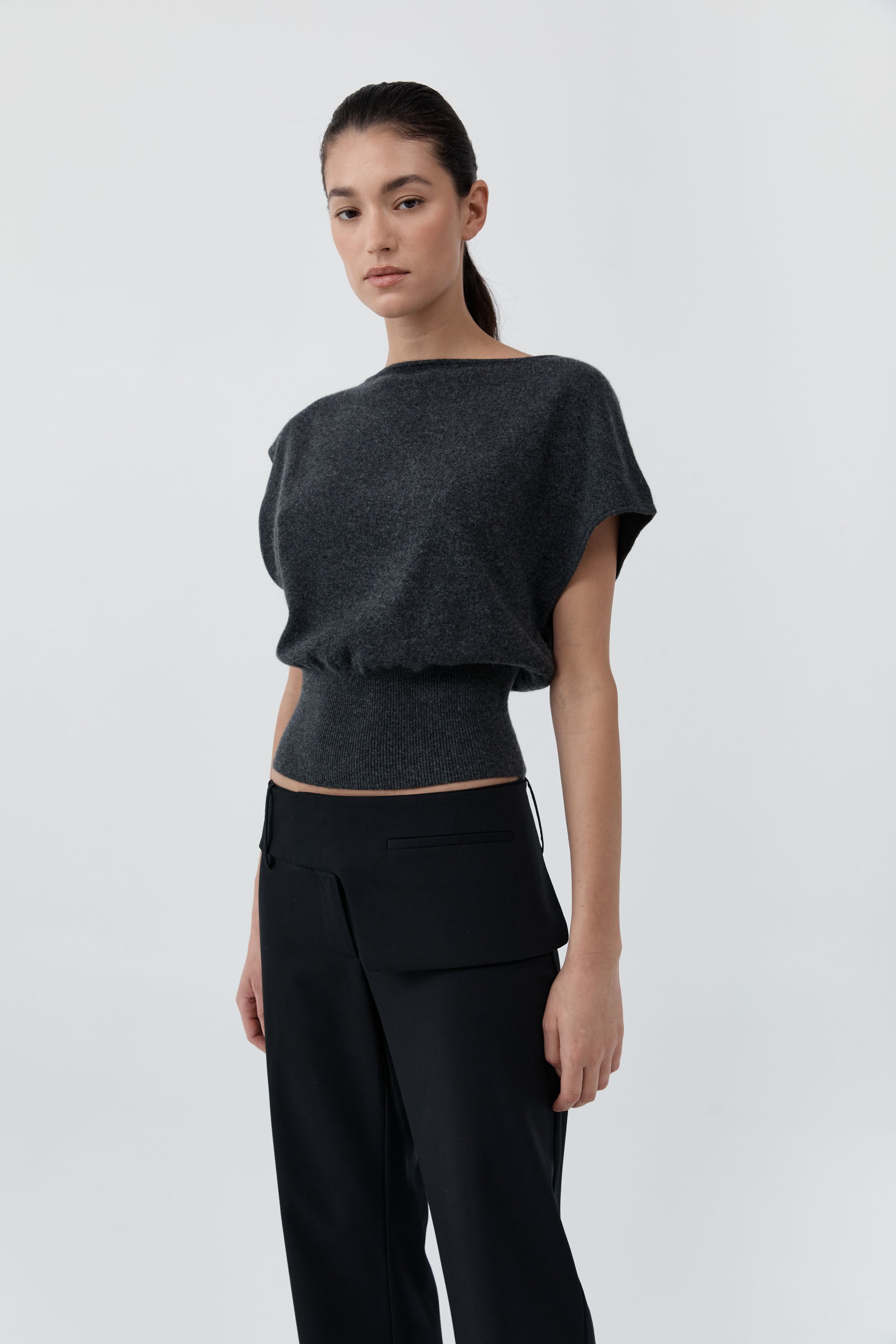 St Agni Cashmere Asymmetrical Top