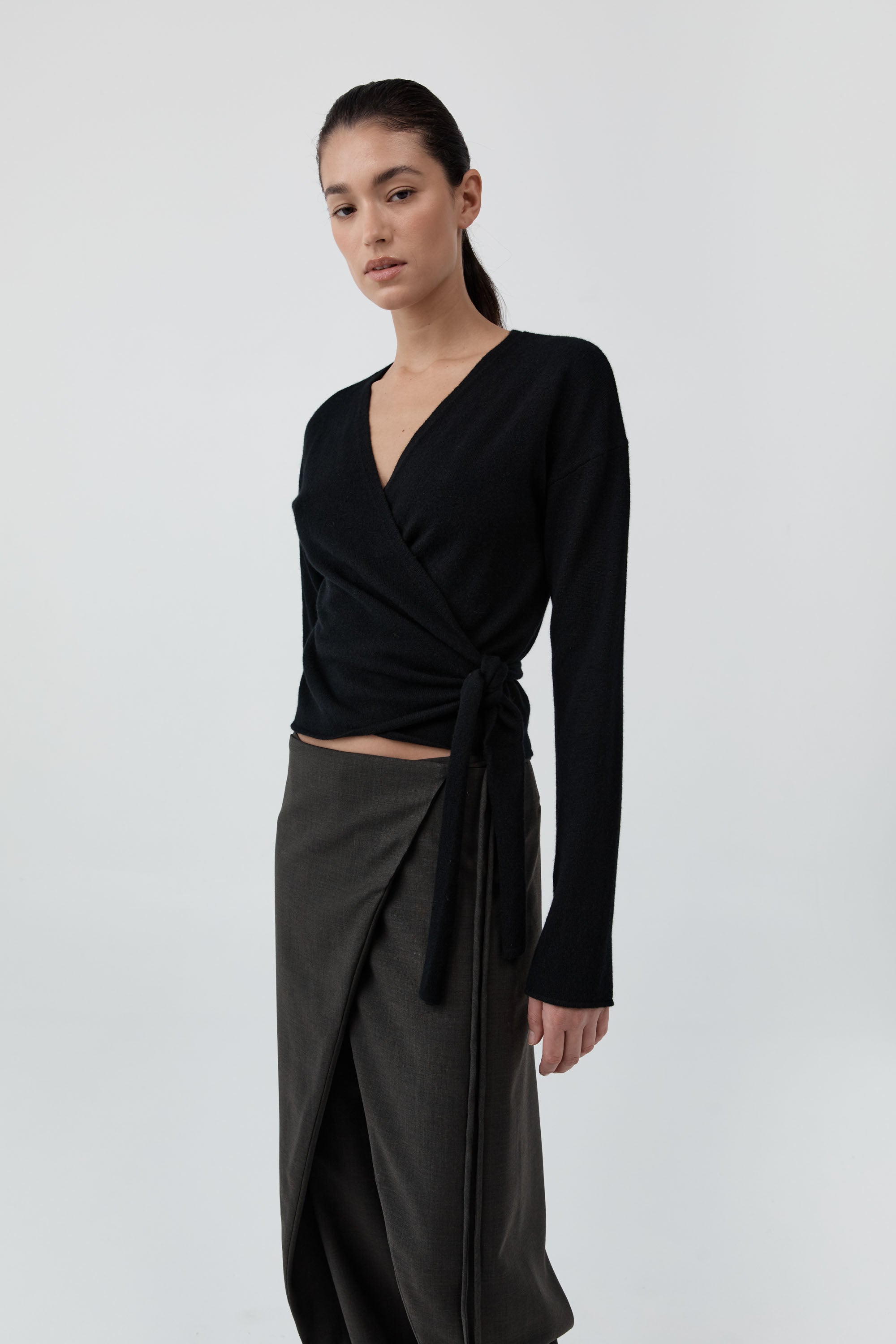 St Agni Baby Wool Wrap Top