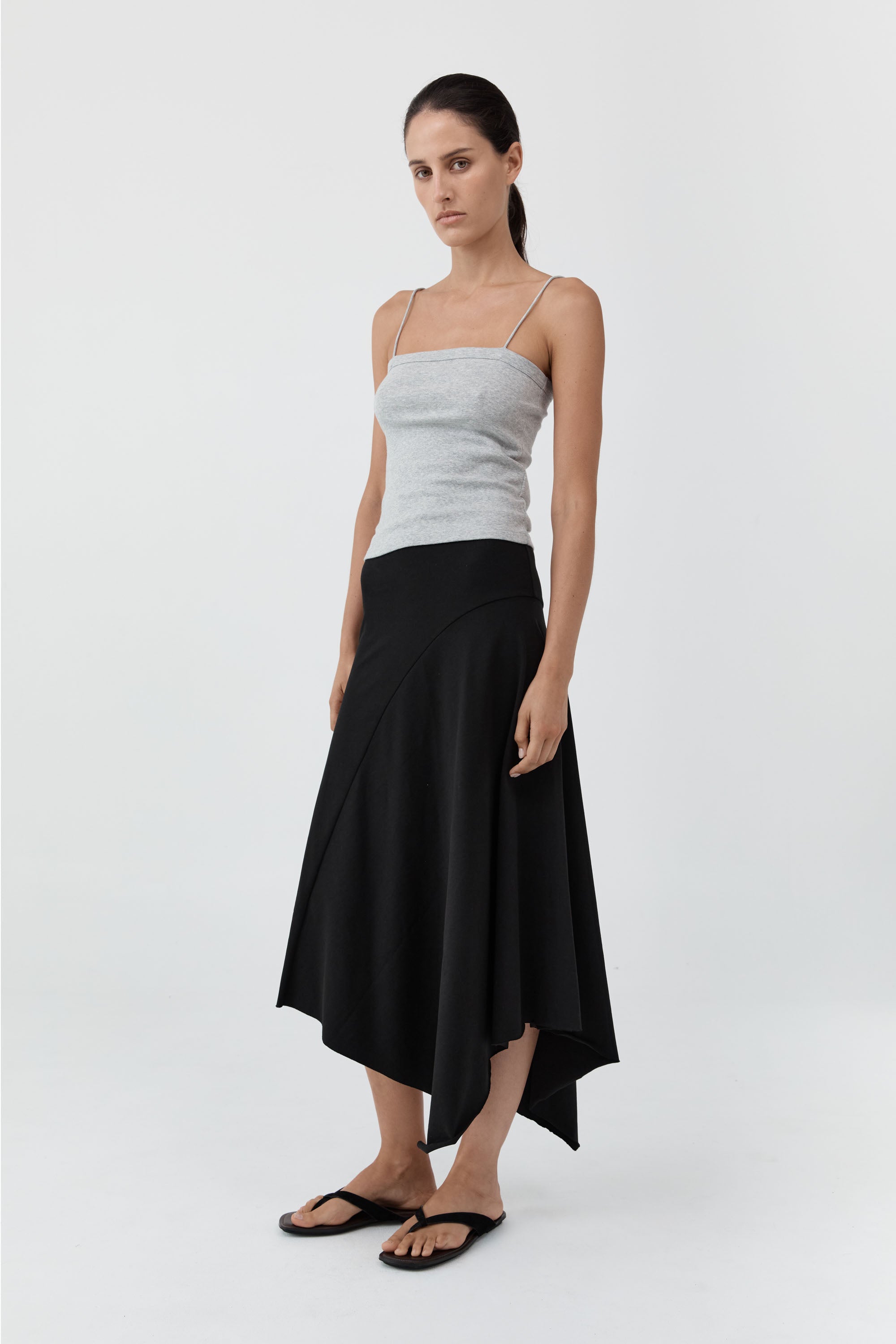 St Agni Asymmetrical Drape Skirt