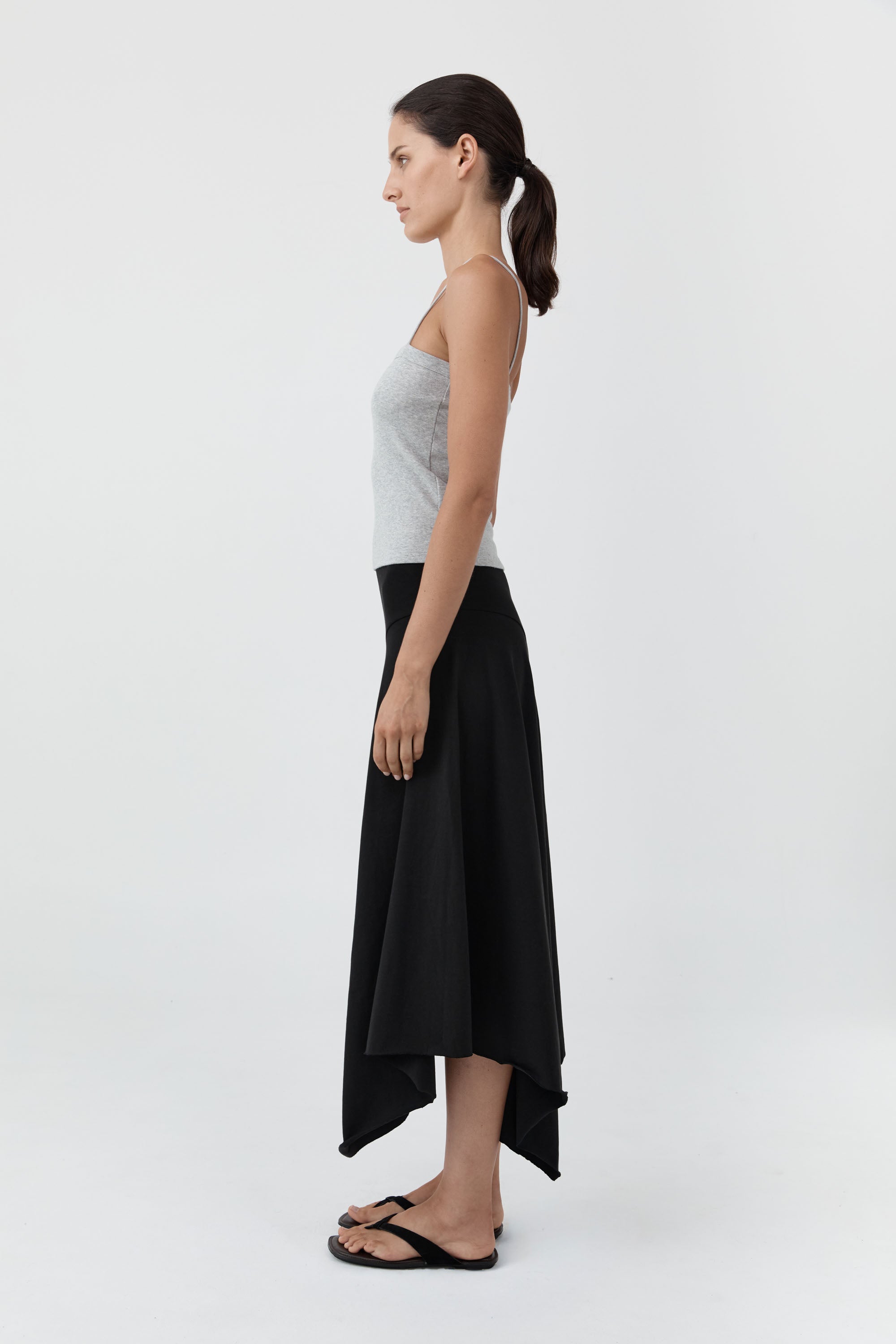 St Agni Asymmetrical Drape Skirt
