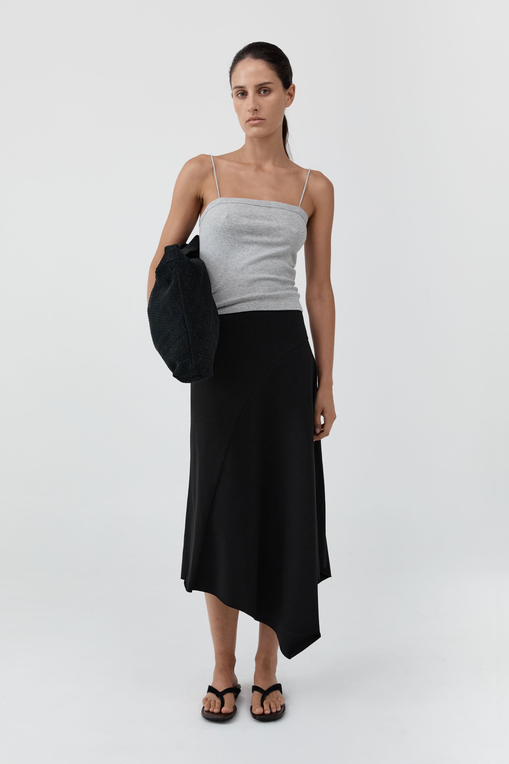 St Agni Asymmetrical Drape Skirt